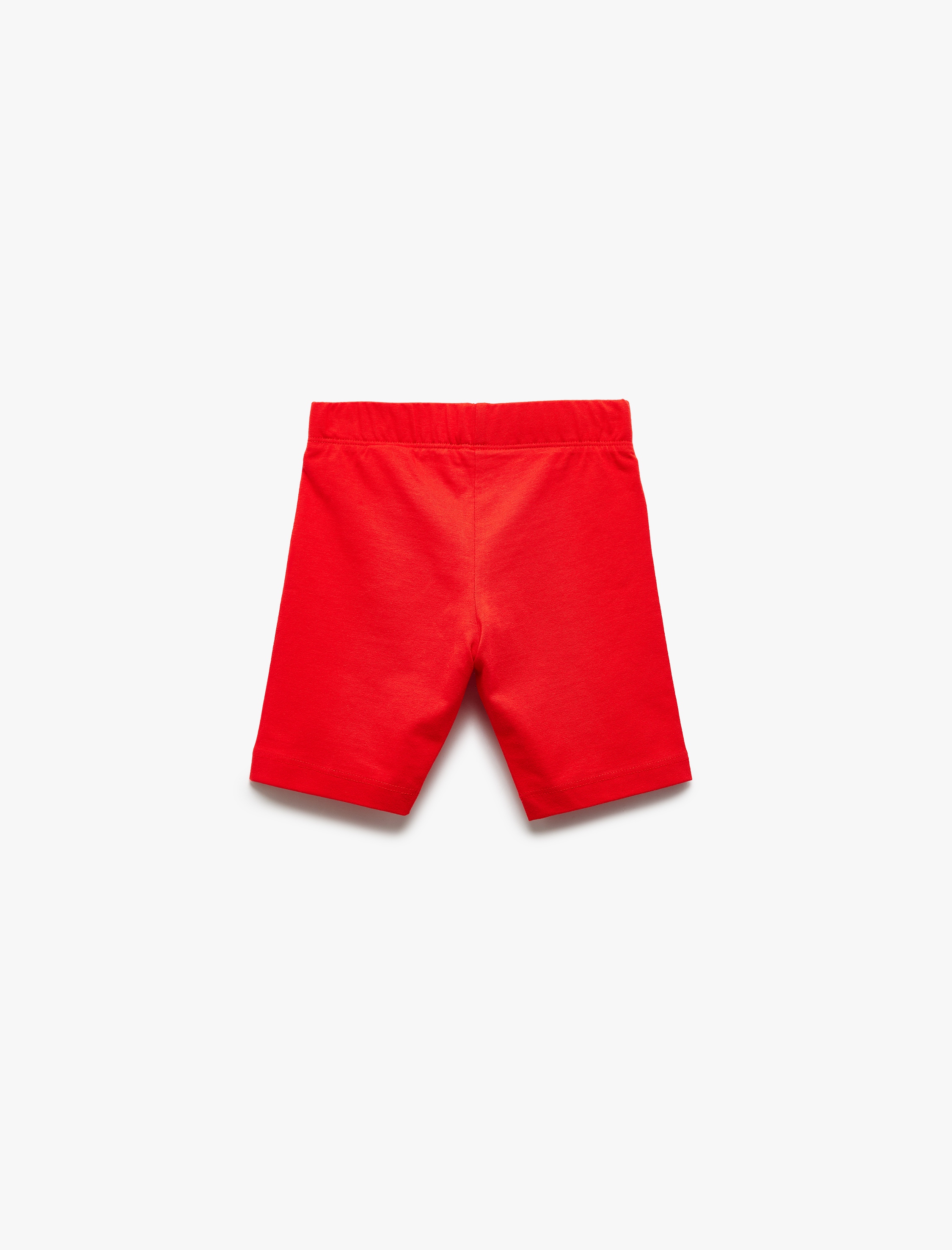  Kız Çocuk Pamuklu Beli Lastikli Basic Kısa Tayt