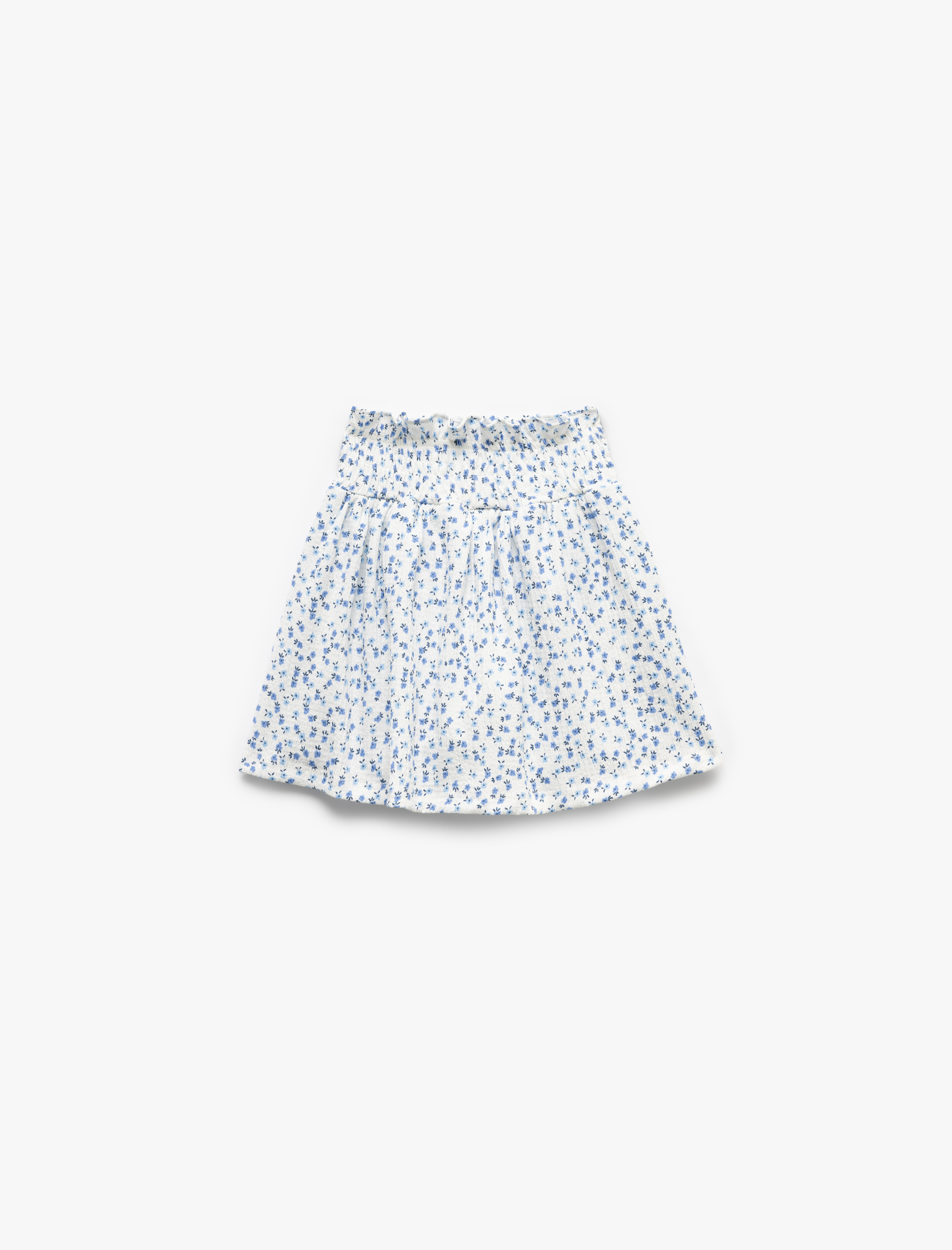  Kız Bebek Çiçek Desenli Gipe Detaylı Şort Etek