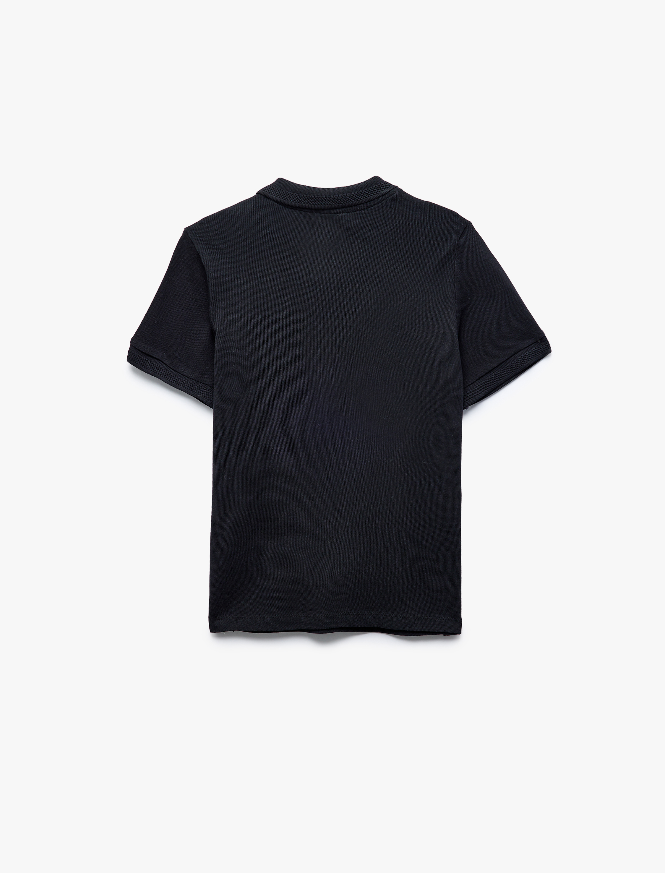  Erkek Çocuk Pamuklu Fermuar Detaylı Kısa Kollu Biyeli Polo Yaka Tişört