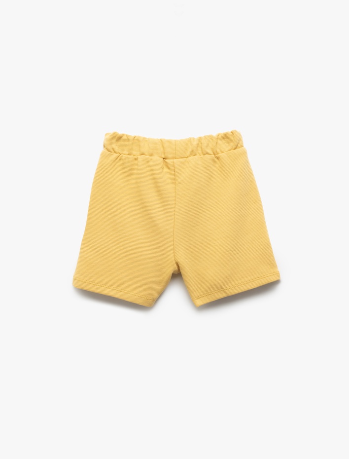 Erkek Bebek Pamuklu Beli Bağcıklı Cep Detaylı Basic Şort