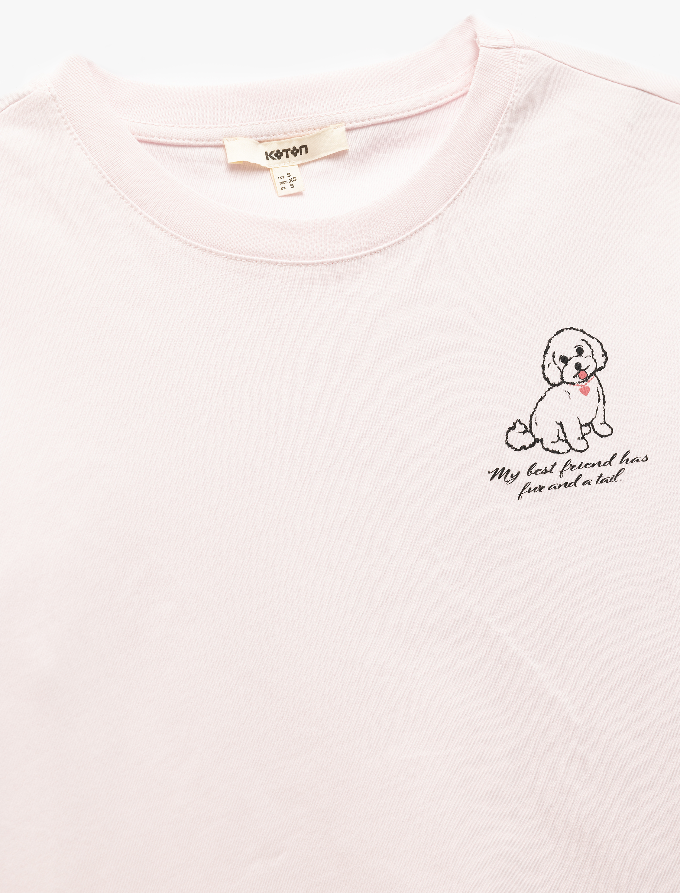   Kısa Kollu Baskılı Pamuklu Bisiklet Yaka Kadın Tişört