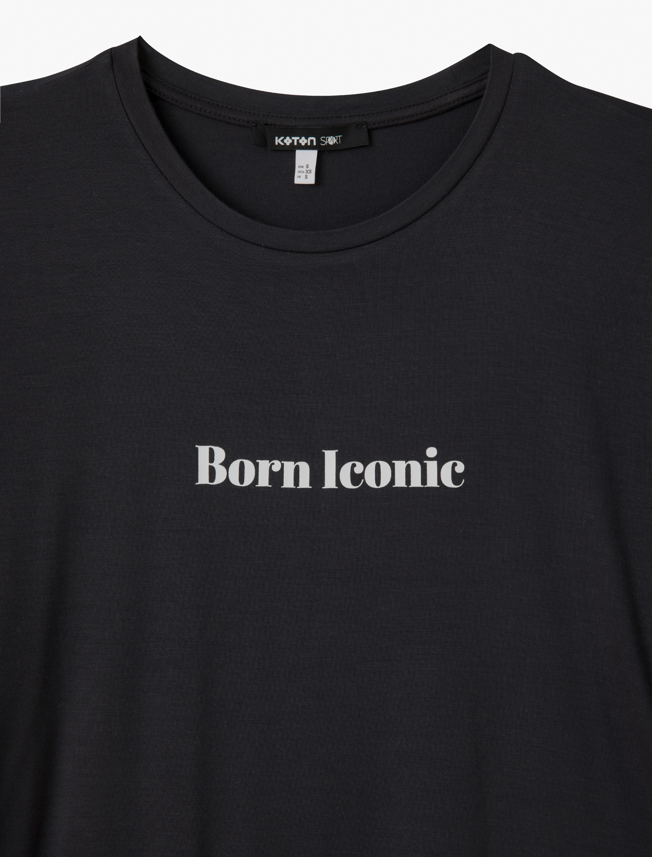   Viskon Kısa Kollu Slogan Baskılı Oversize Spor Tişört