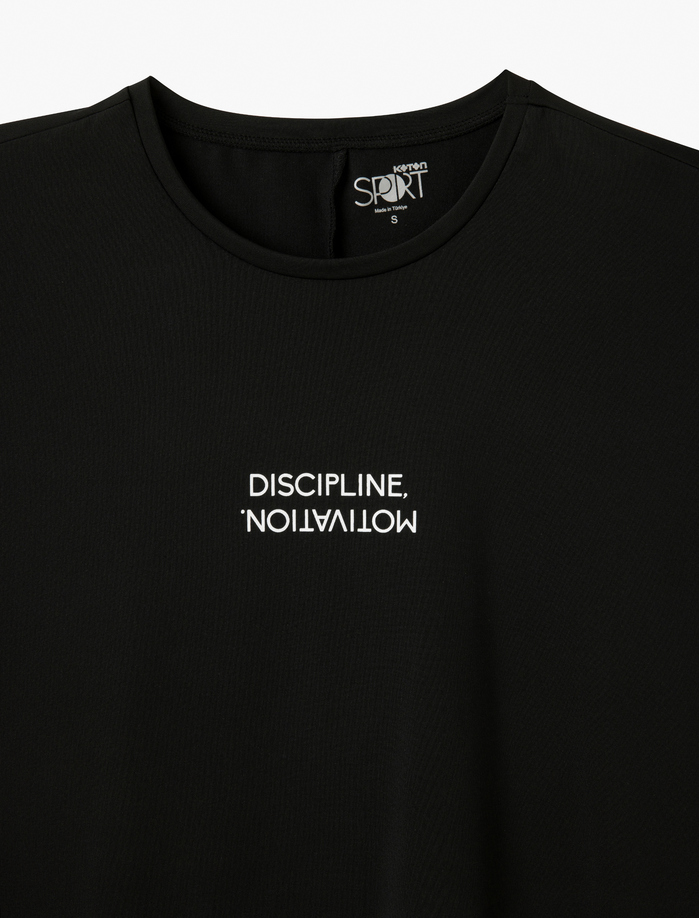   Slogan Baskılı Kısa Kollu Bisiklet Yaka Rahat Kalıp Spor Tişört