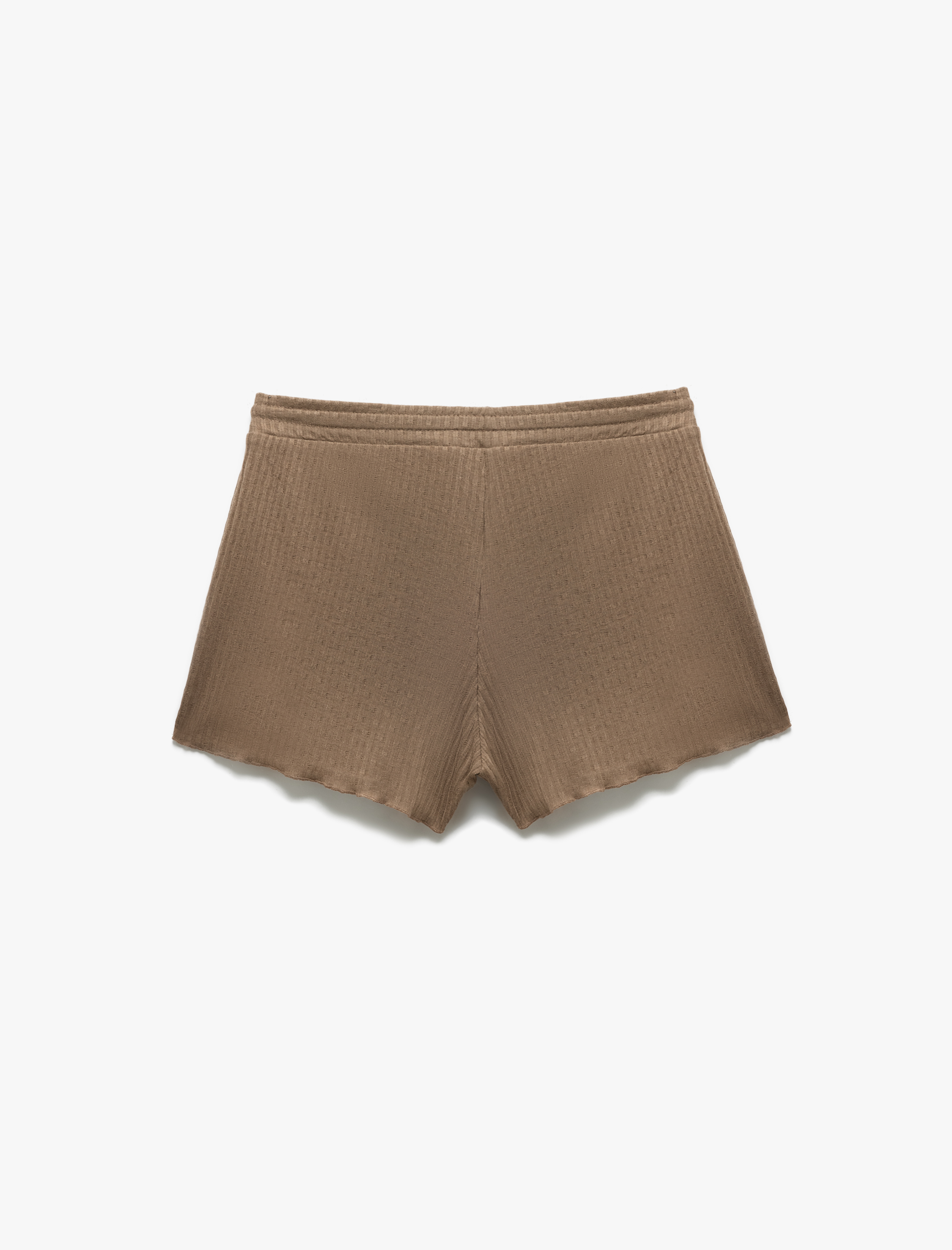   Beli Bağlamlı Cepli Dokulu Şort Pijama Altı