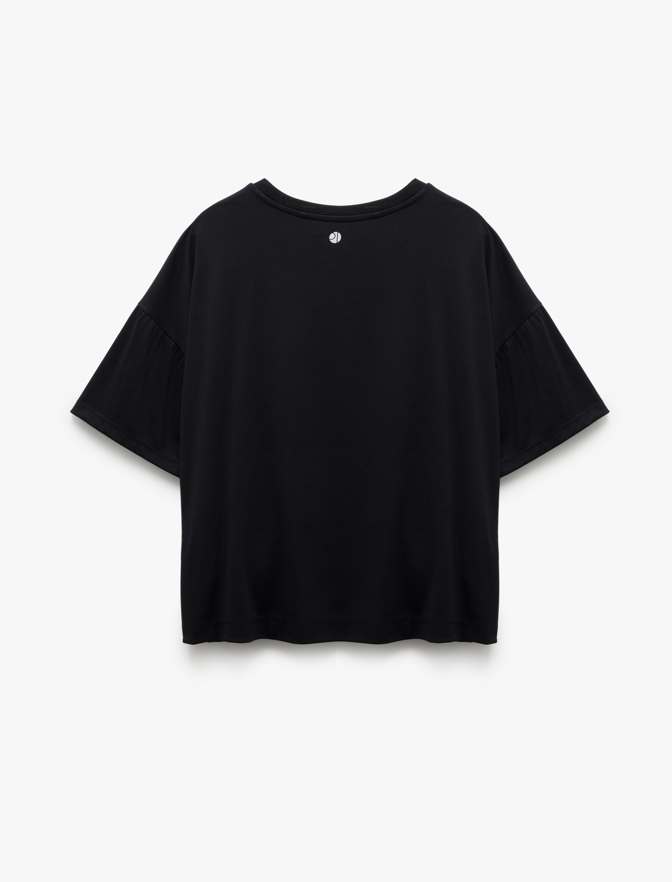   Modal Kumaş Oversize Kısa Kollu Bisiklet Yaka Spor Tişört