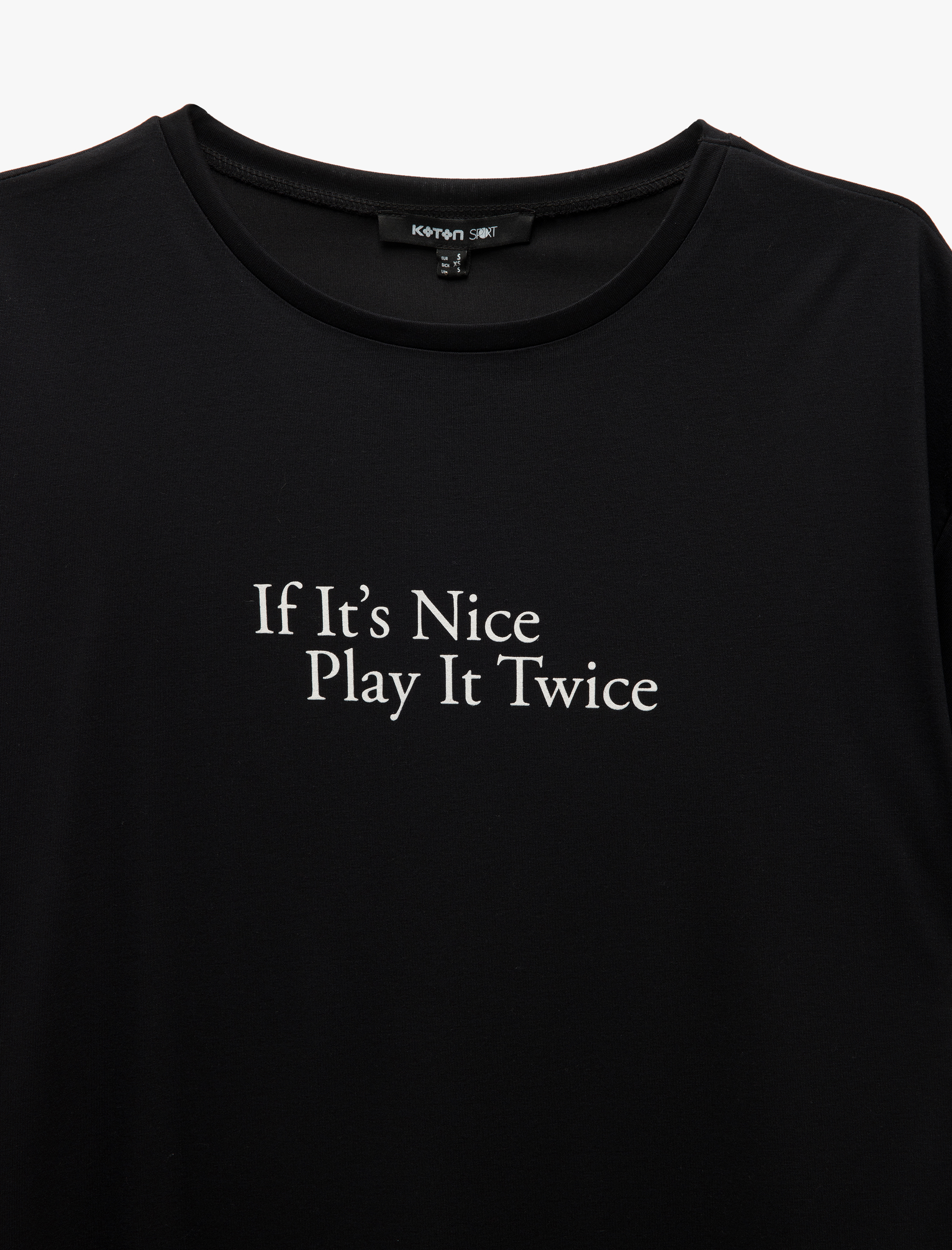   Modal Kumaş Bisiklet Yaka Kısa Kollu Baskılı Spor Tişört