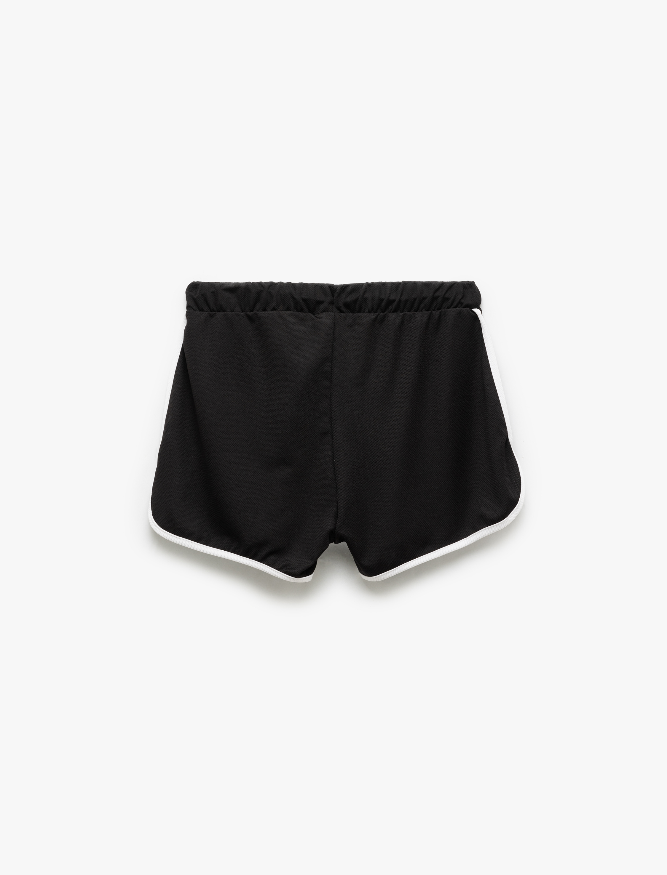   Normal Bel Biyeli Bağcıklı Rahat Kesim Mini Şort