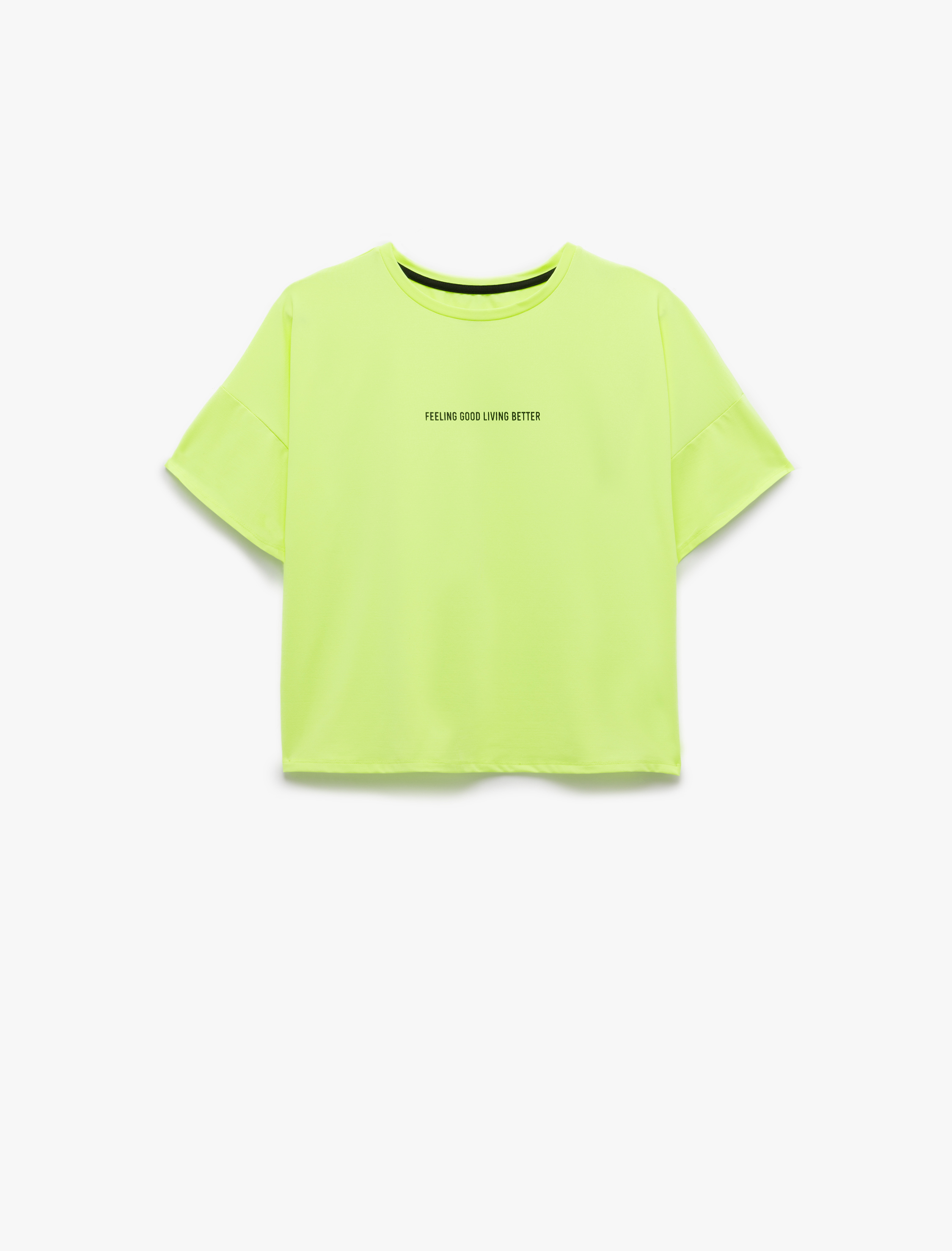   Baskılı Bisiklet Yaka Rahat Kalıp Kısa Kollu Spor Tişört