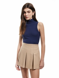 Pamuklu Slim Fit Dik Yaka Kolsuz Atlet