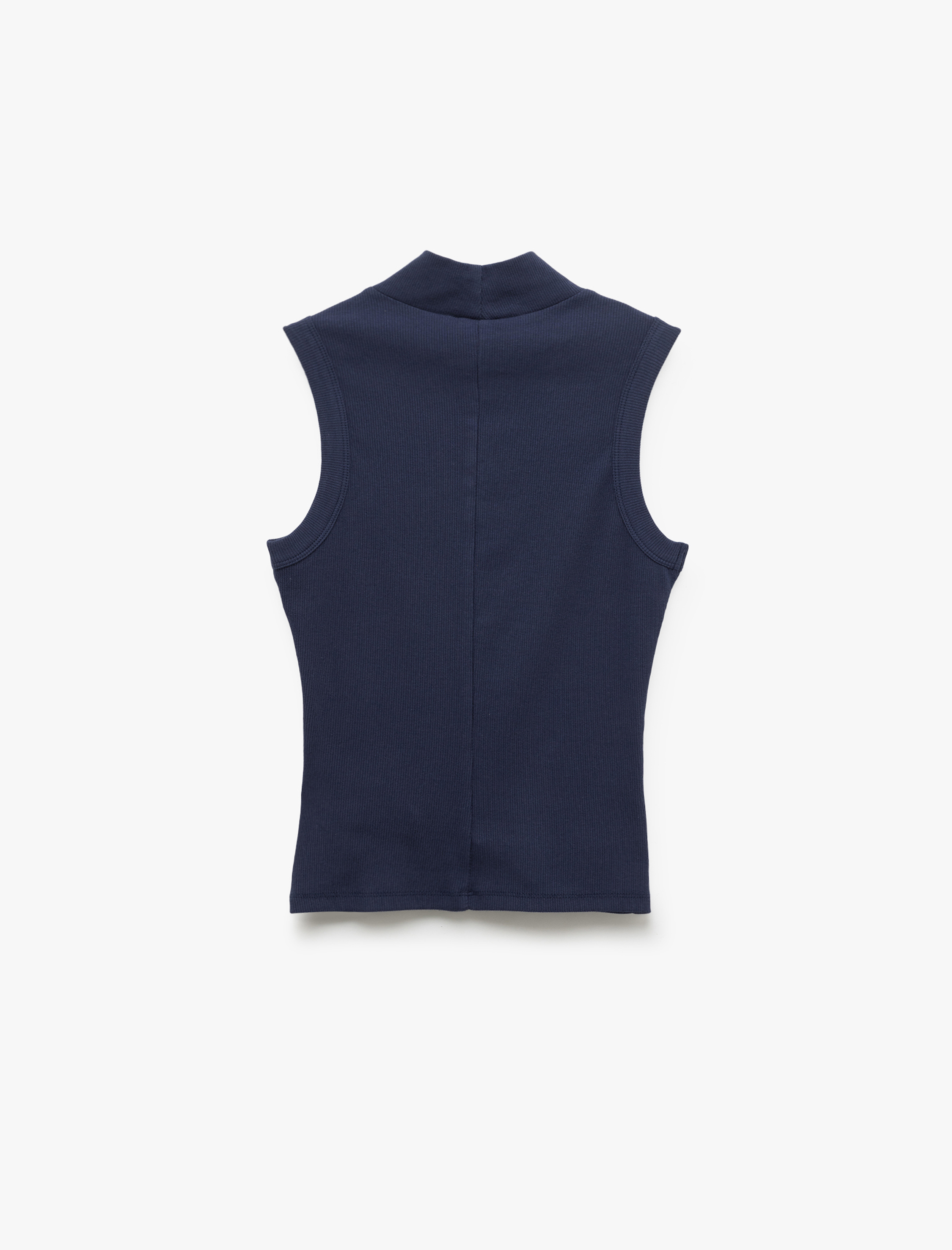   Pamuklu Slim Fit Dik Yaka Kolsuz Atlet