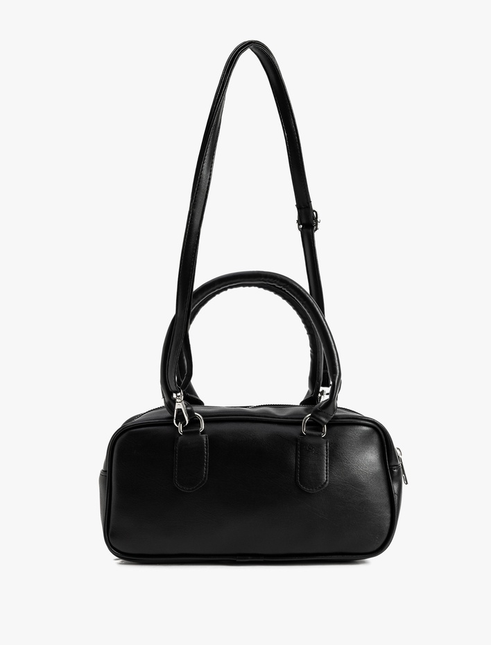 Kadın Çapraz Çanta Suni Deri Fermuarlı Saplı Askılı