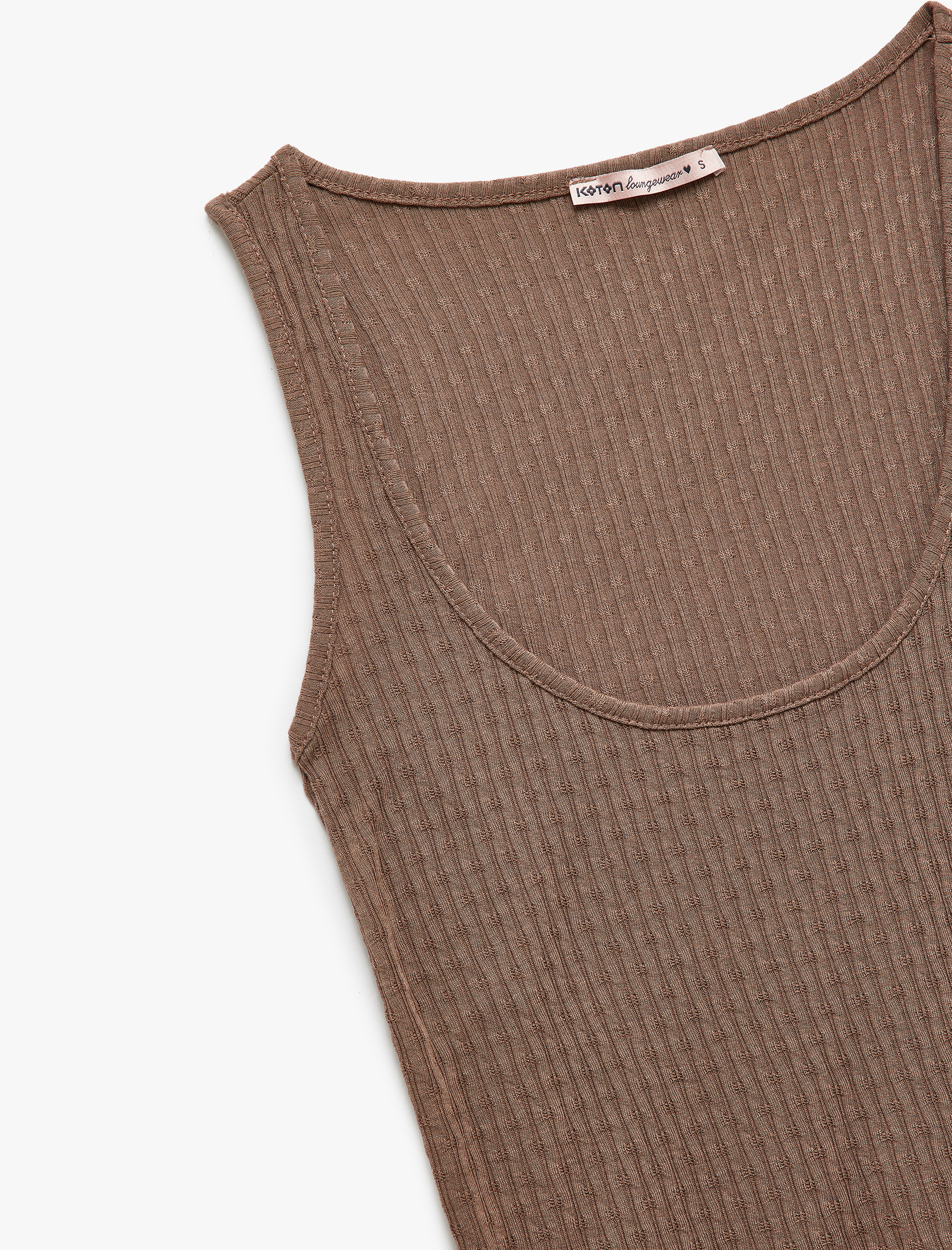   Kolsuz Dokulu Krep Kumaş Derin U Yaka Pijama Üstü