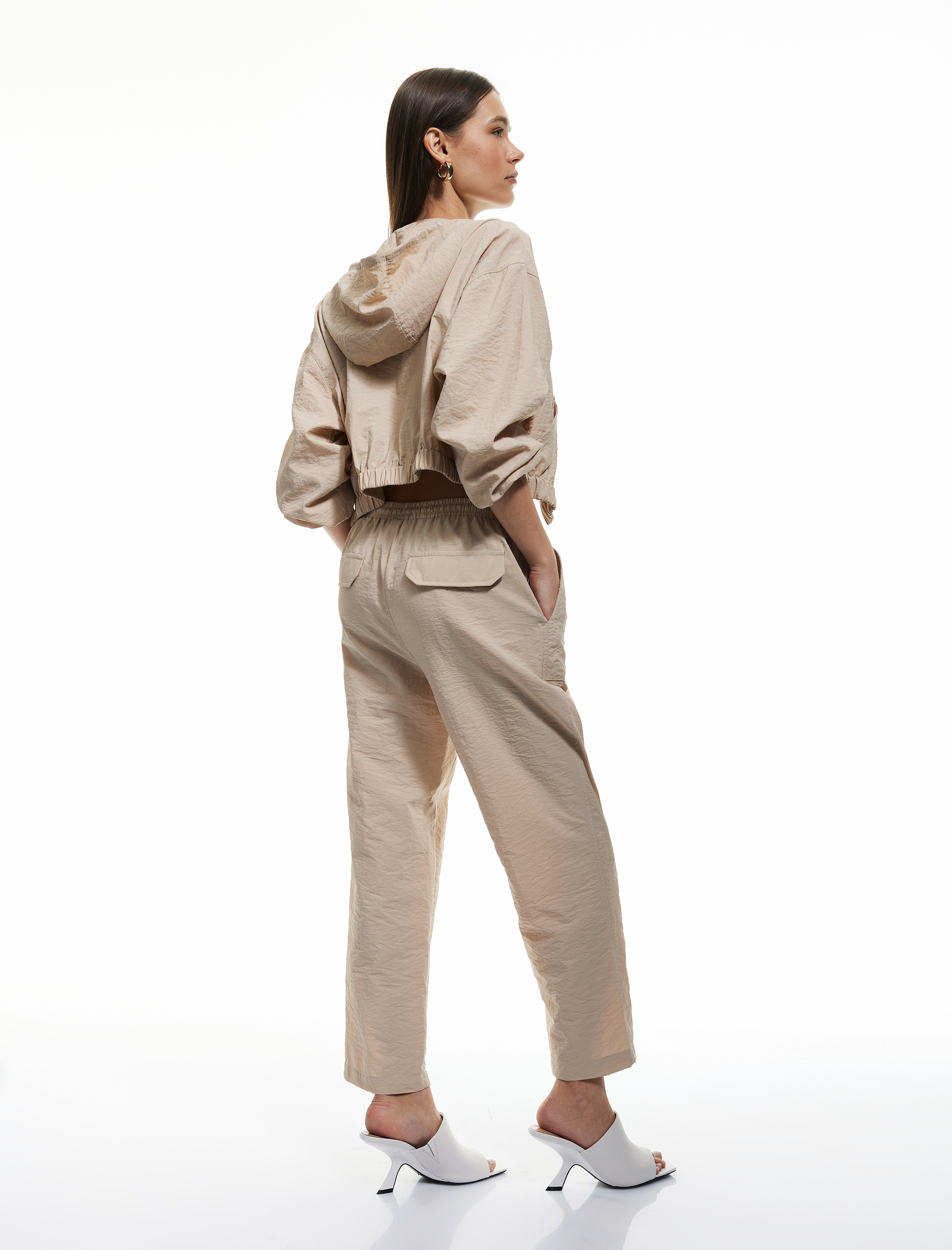   Beli Bağlamalı Cepli Balon Form Pantolon