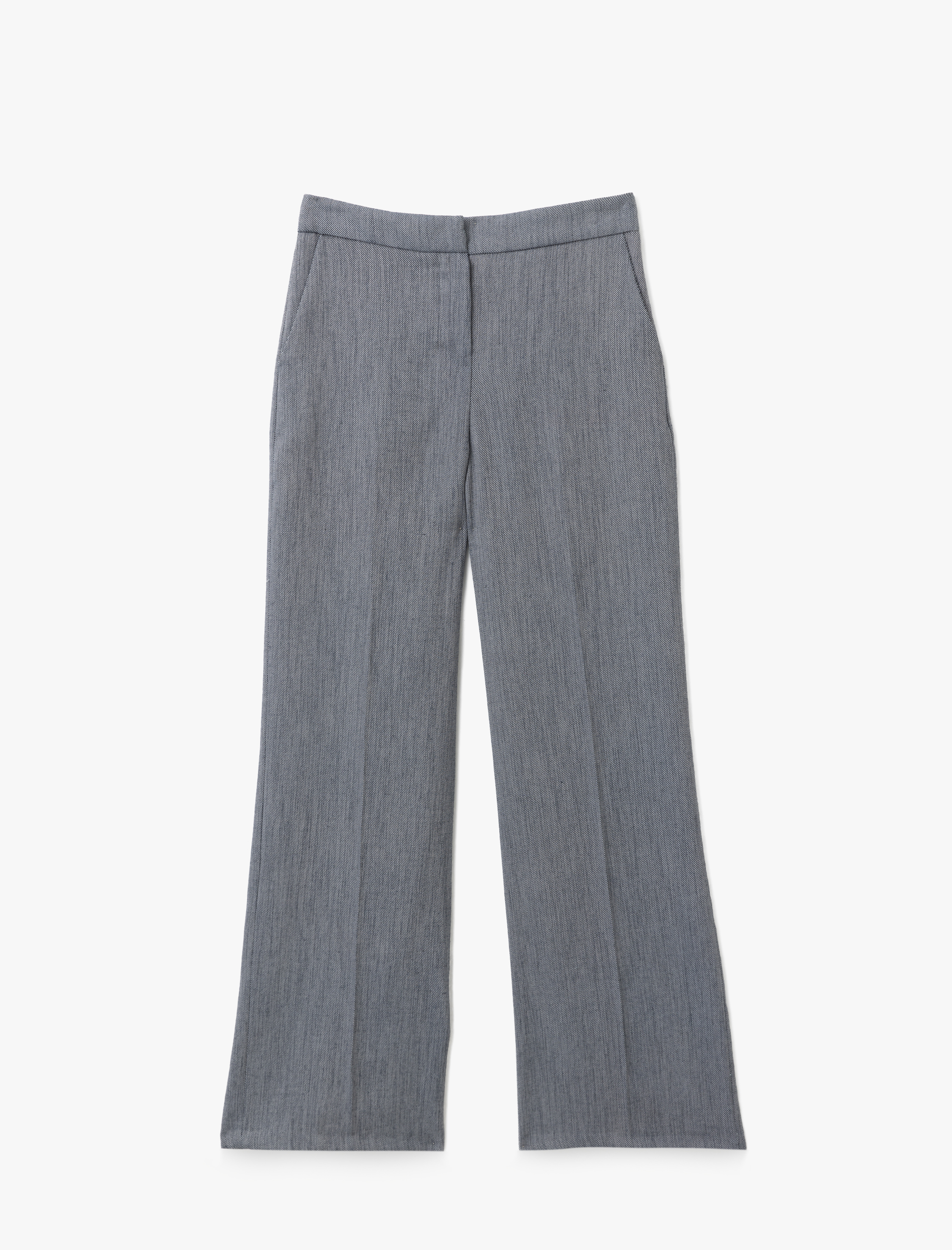   Cepli Düşük Bel Geniş Paça Kadın Kumaş Pantolon