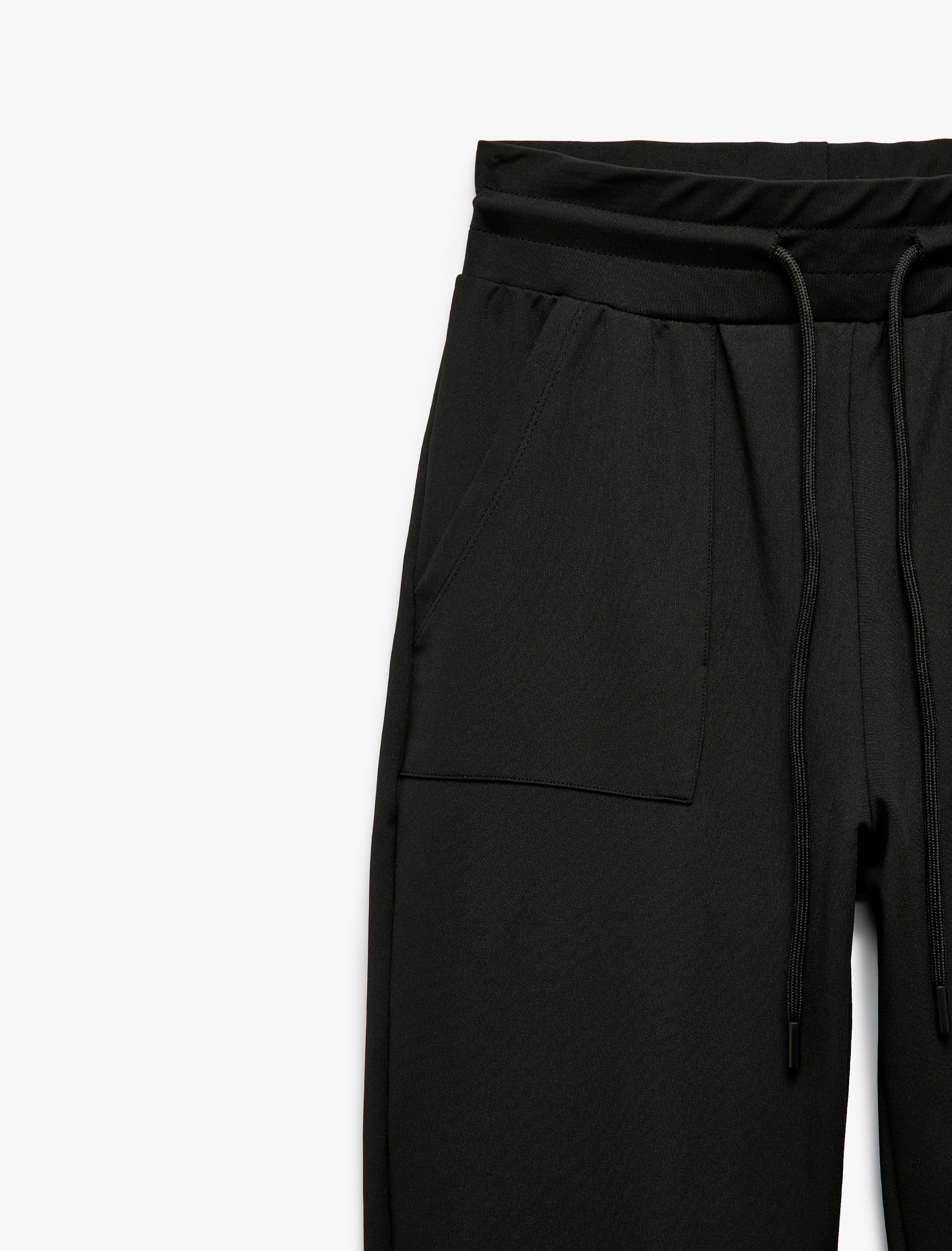   Yüksek Bel Rahat Kalıp Bağcıklı Cepli Jogger Eşofman Altı