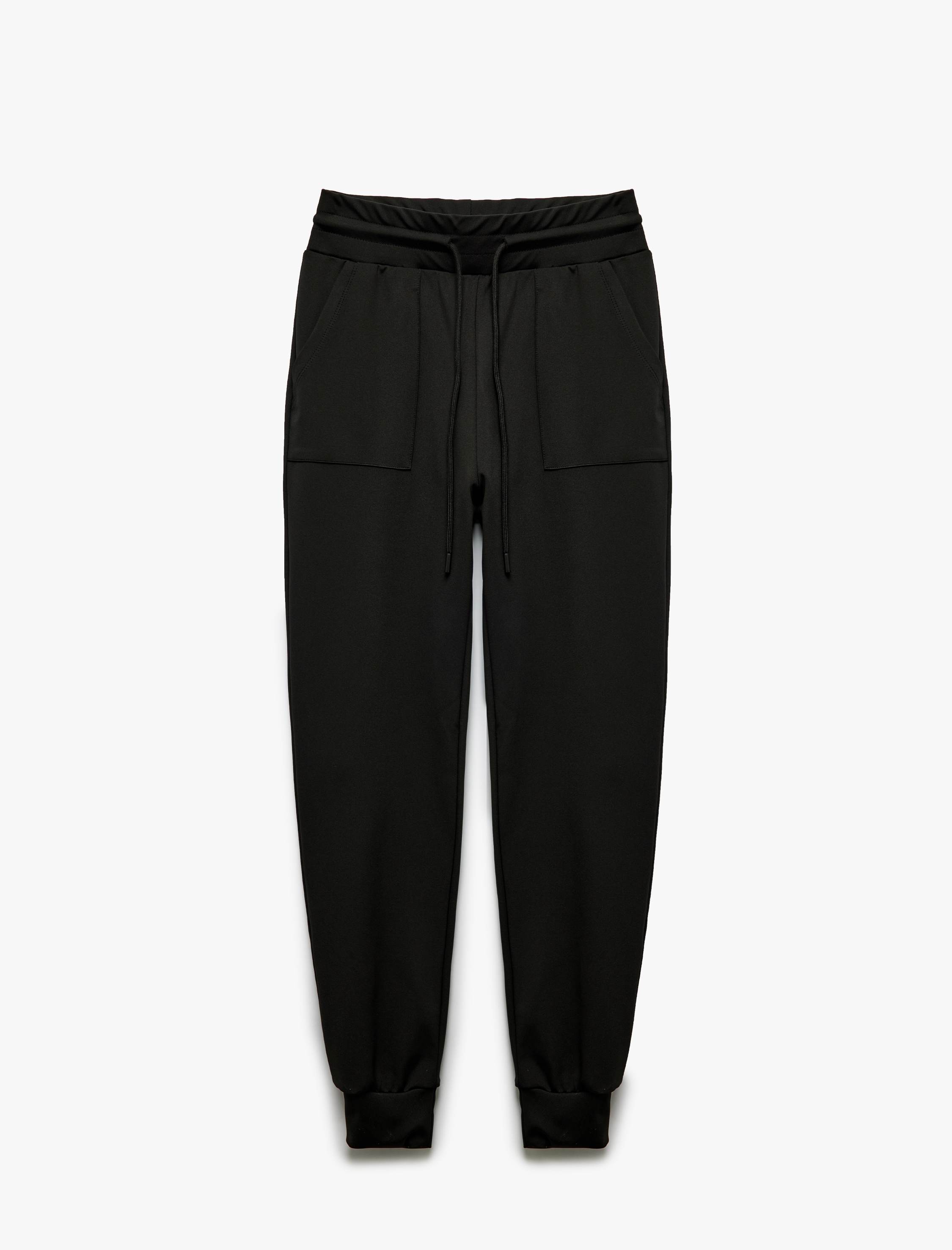   Yüksek Bel Rahat Kalıp Bağcıklı Cepli Jogger Eşofman Altı