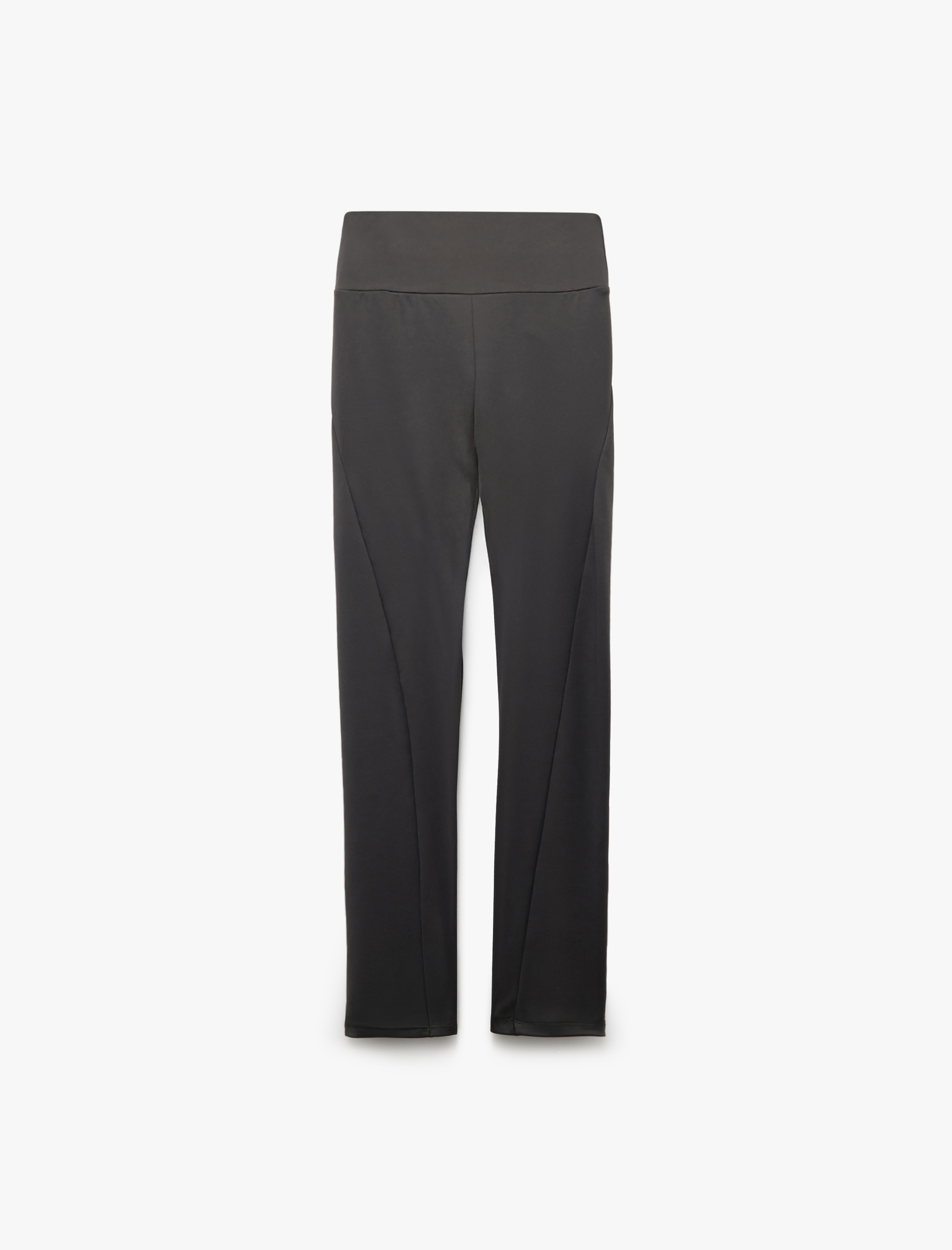   Yüksek Bel Dikiş Detaylı Düz Paça Spor Tayt