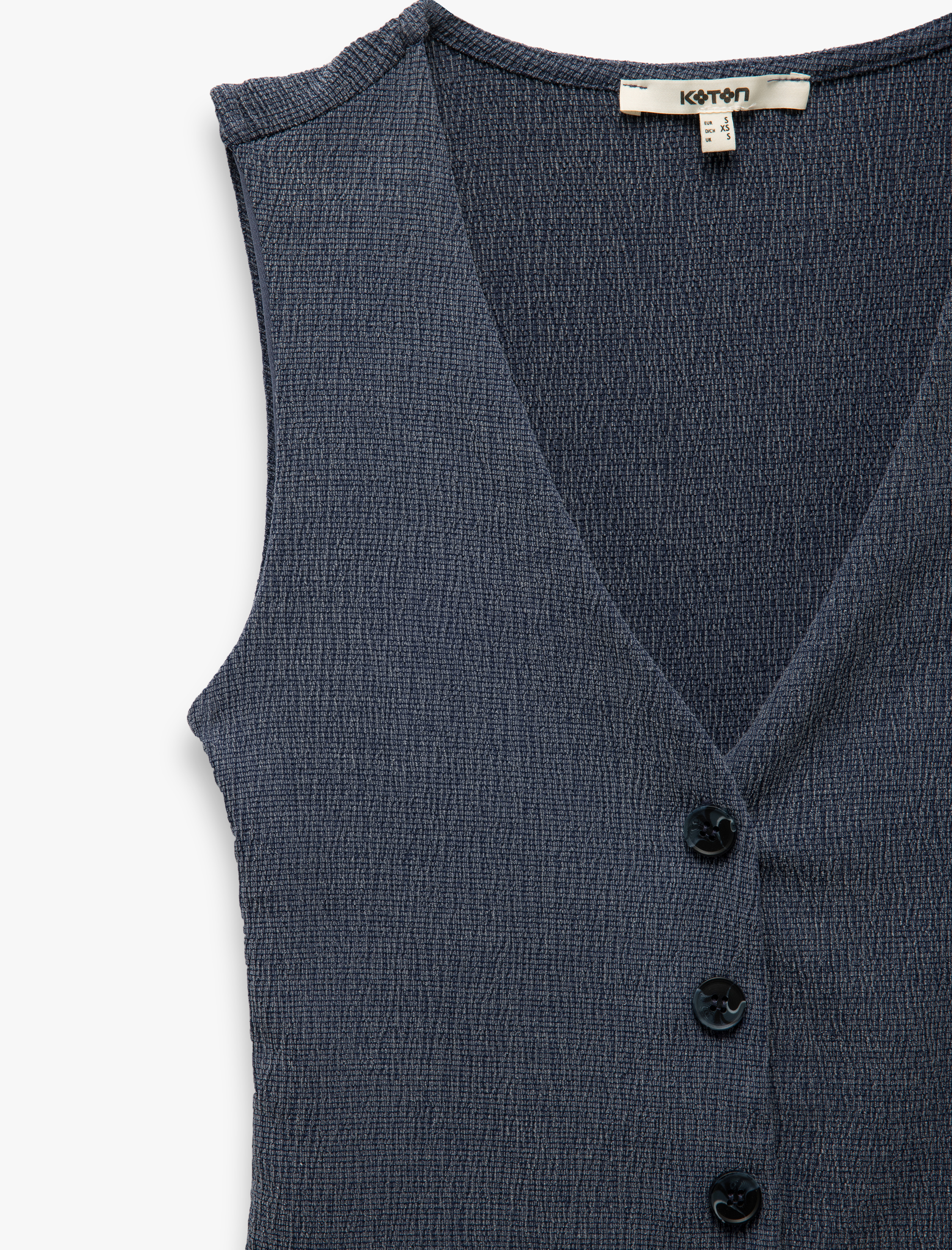   Slim Fit Kolsuz Düğmeli V Yaka Yelek