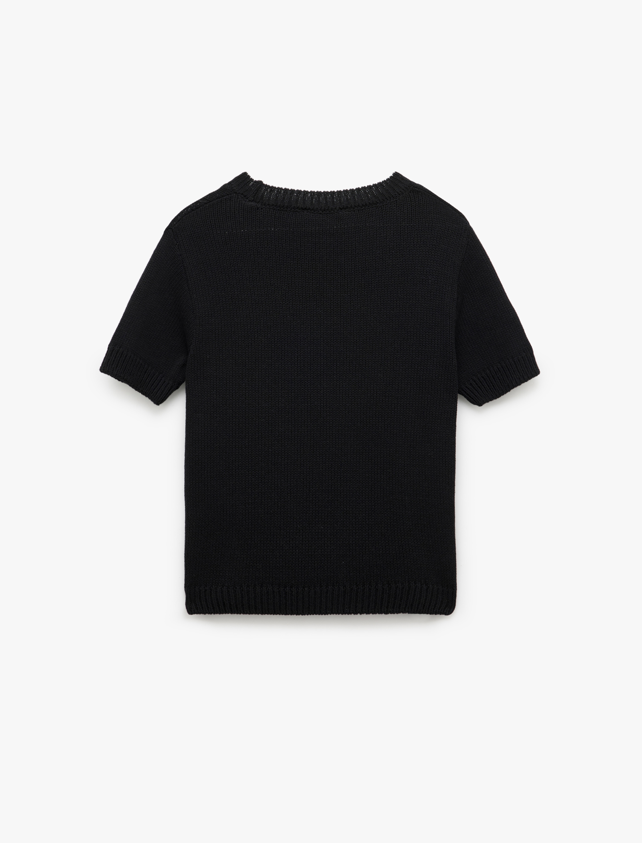   Bisiklet Yaka Kısa Kollu Triko Kazak