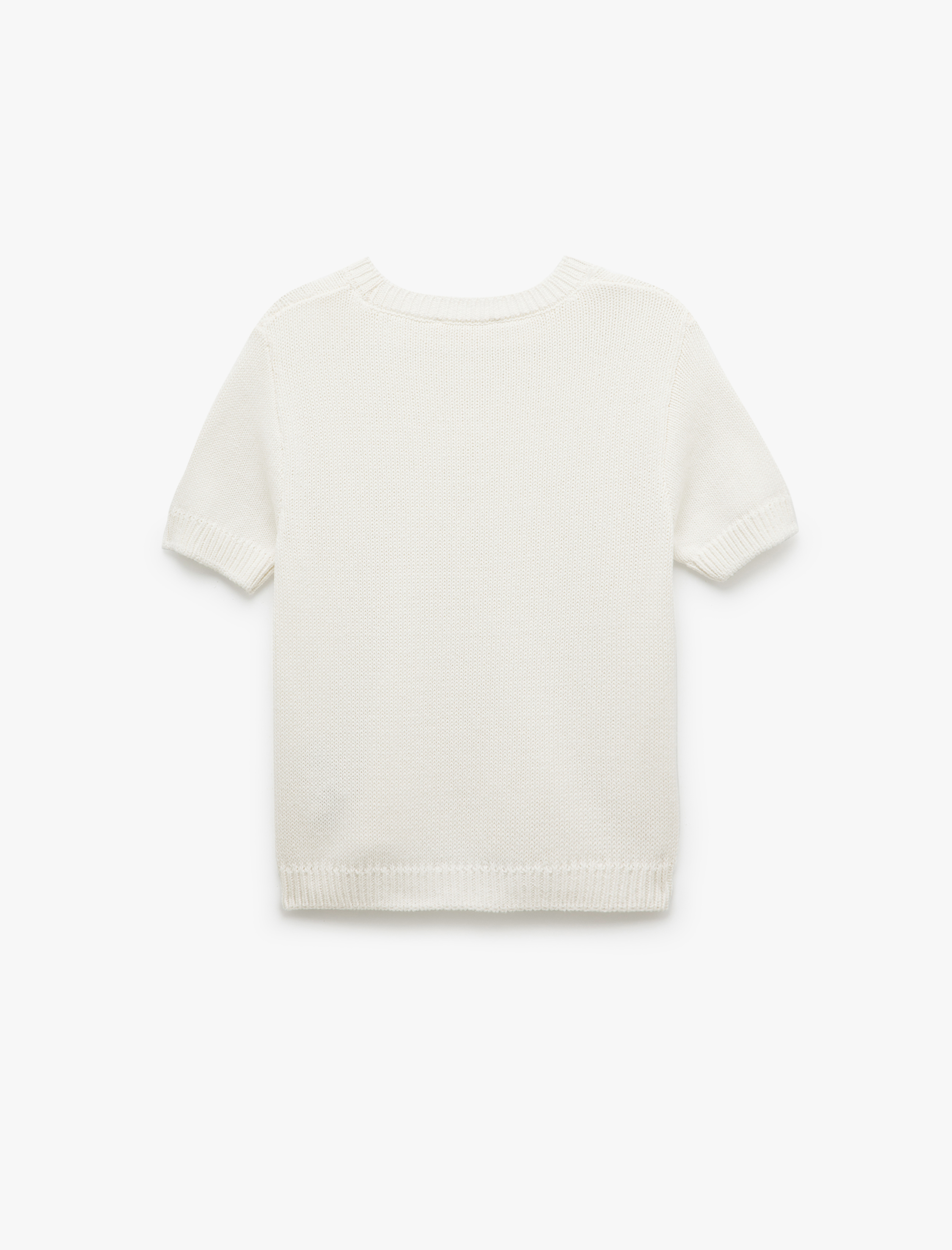   Bisiklet Yaka Kısa Kollu Triko Kazak