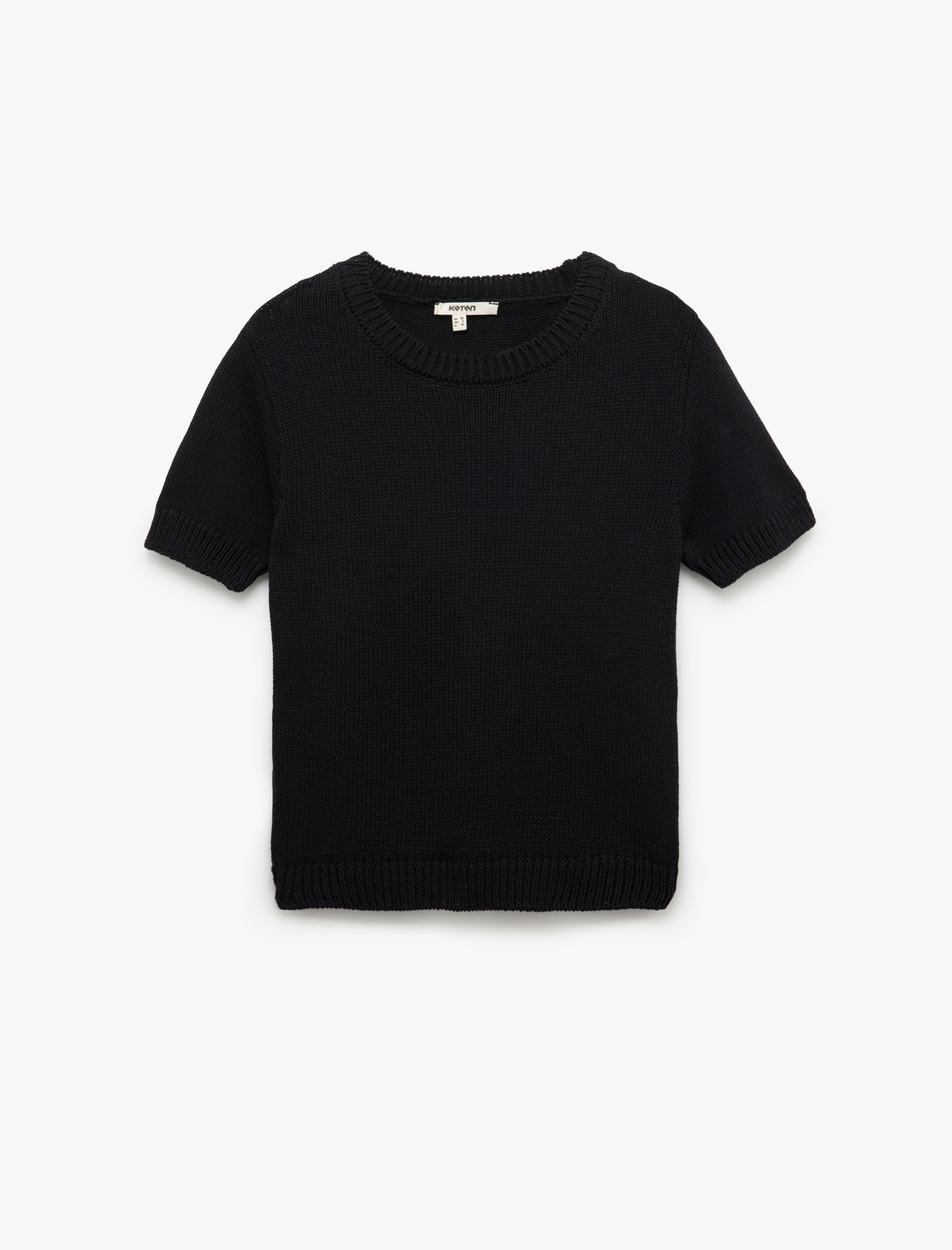   Bisiklet Yaka Kısa Kollu Triko Kazak