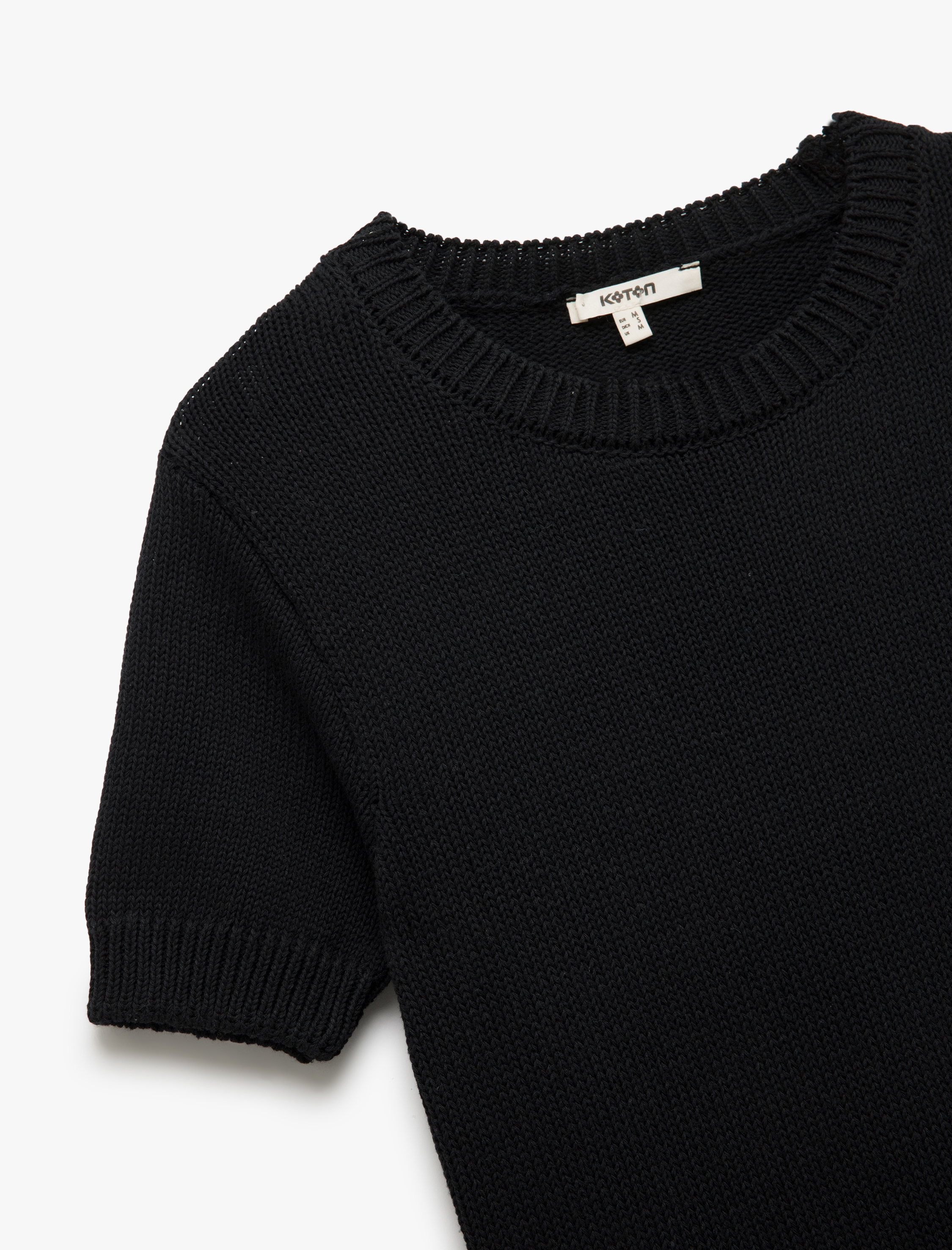   Bisiklet Yaka Kısa Kollu Triko Kazak