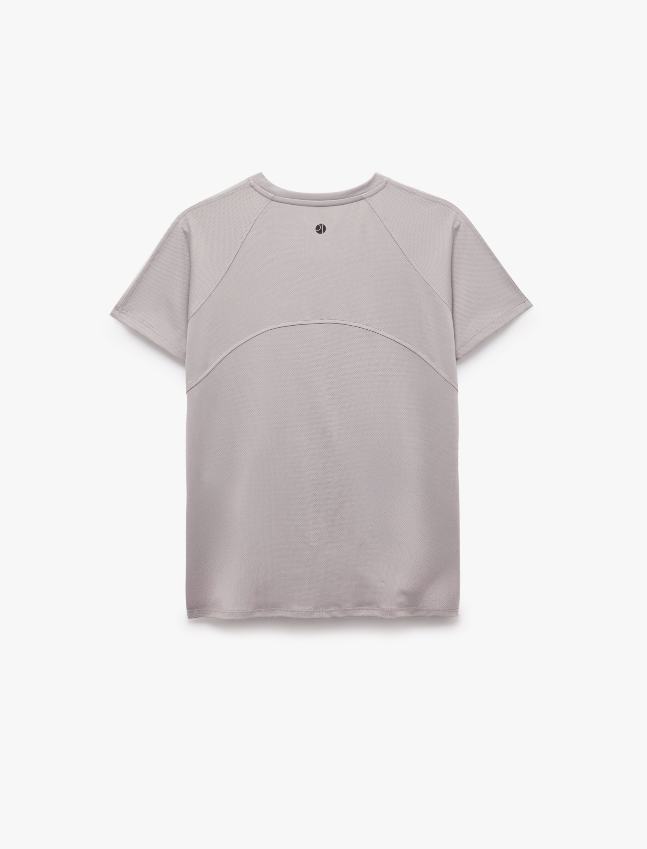   Dikiş Detaylı Kısa Kollu Bisiklet Yaka Spor Tişört