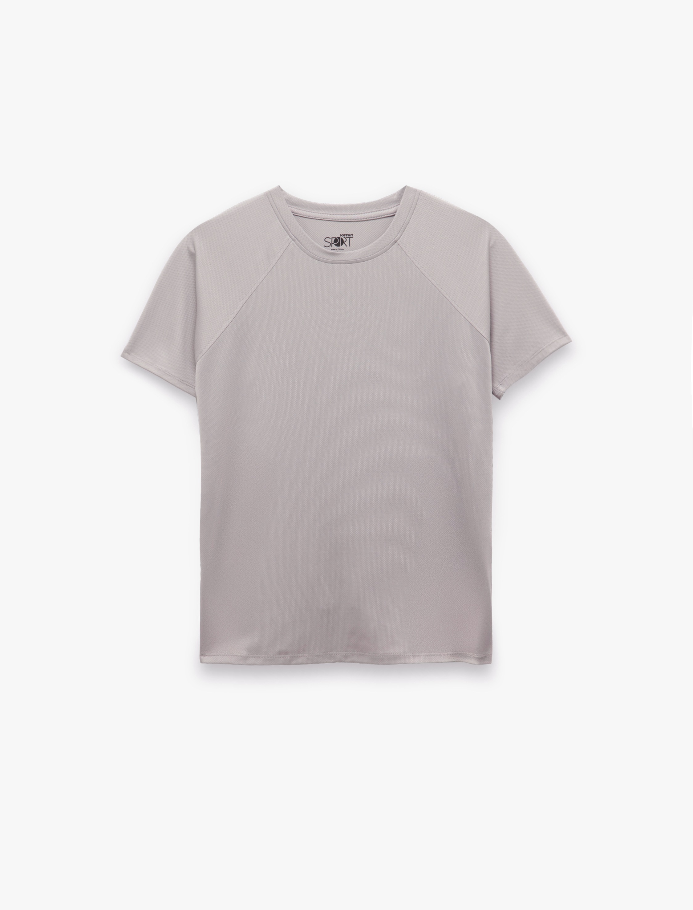   Dikiş Detaylı Kısa Kollu Bisiklet Yaka Spor Tişört