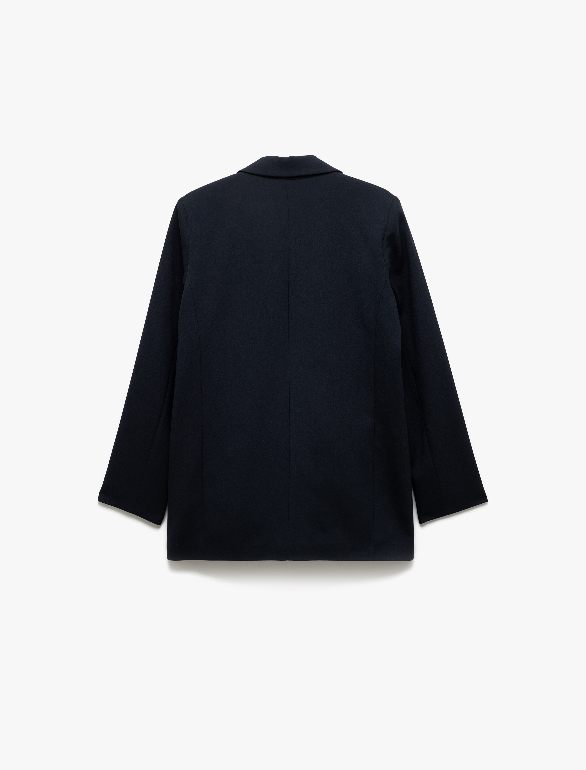   Düğmeli Cep Detaylı Viskon Karışımlı Blazer Ceket