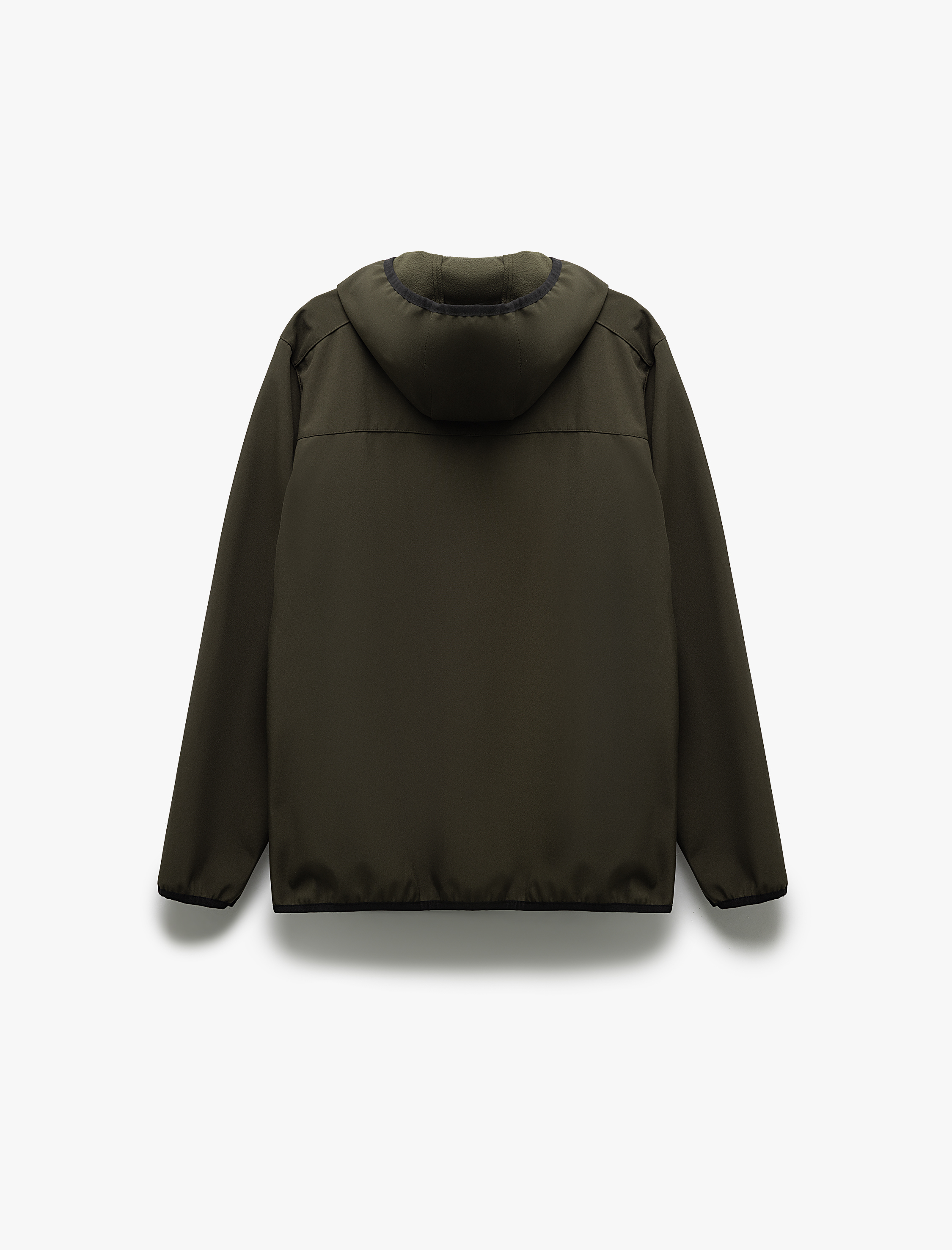   Fermuarlı Cepli Uzun Kollu Slim Fit Kapşonlu Mevsimlik Ceket