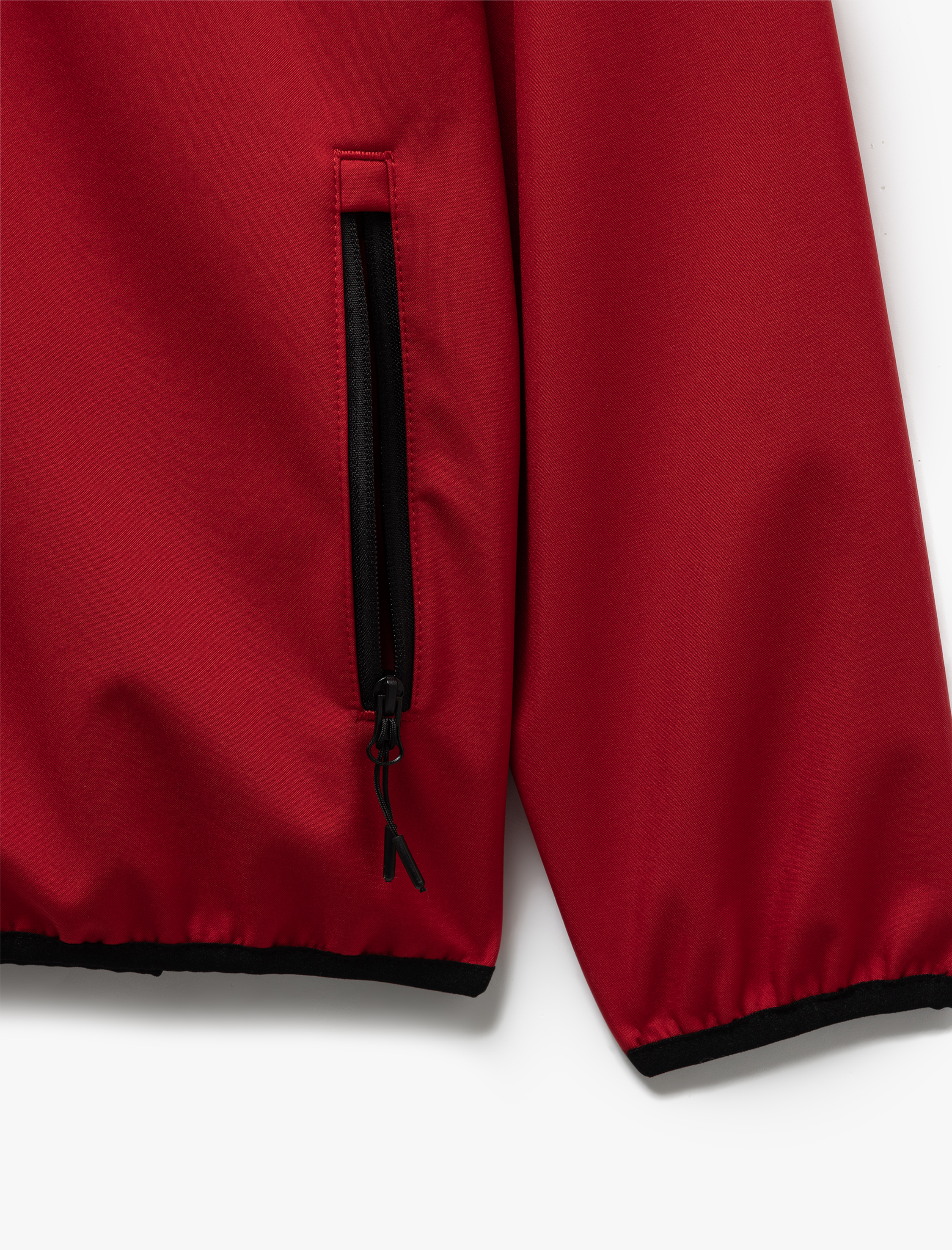   Fermuarlı Cepli Uzun Kollu Slim Fit Kapşonlu Mevsimlik Ceket