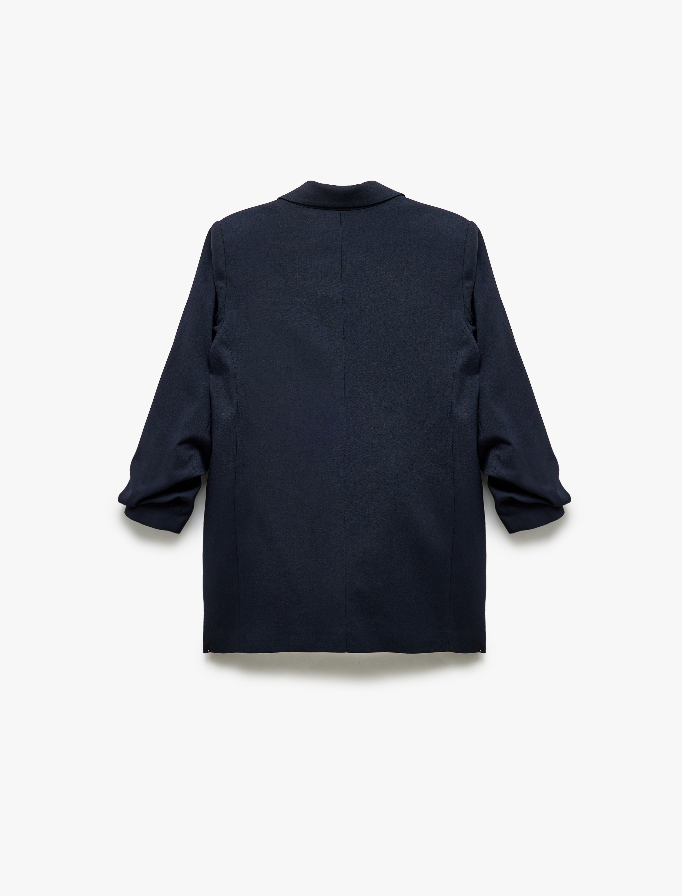   Düğmeli Viskon Karışımlı Cep Detaylı Spor Blazer Ceket