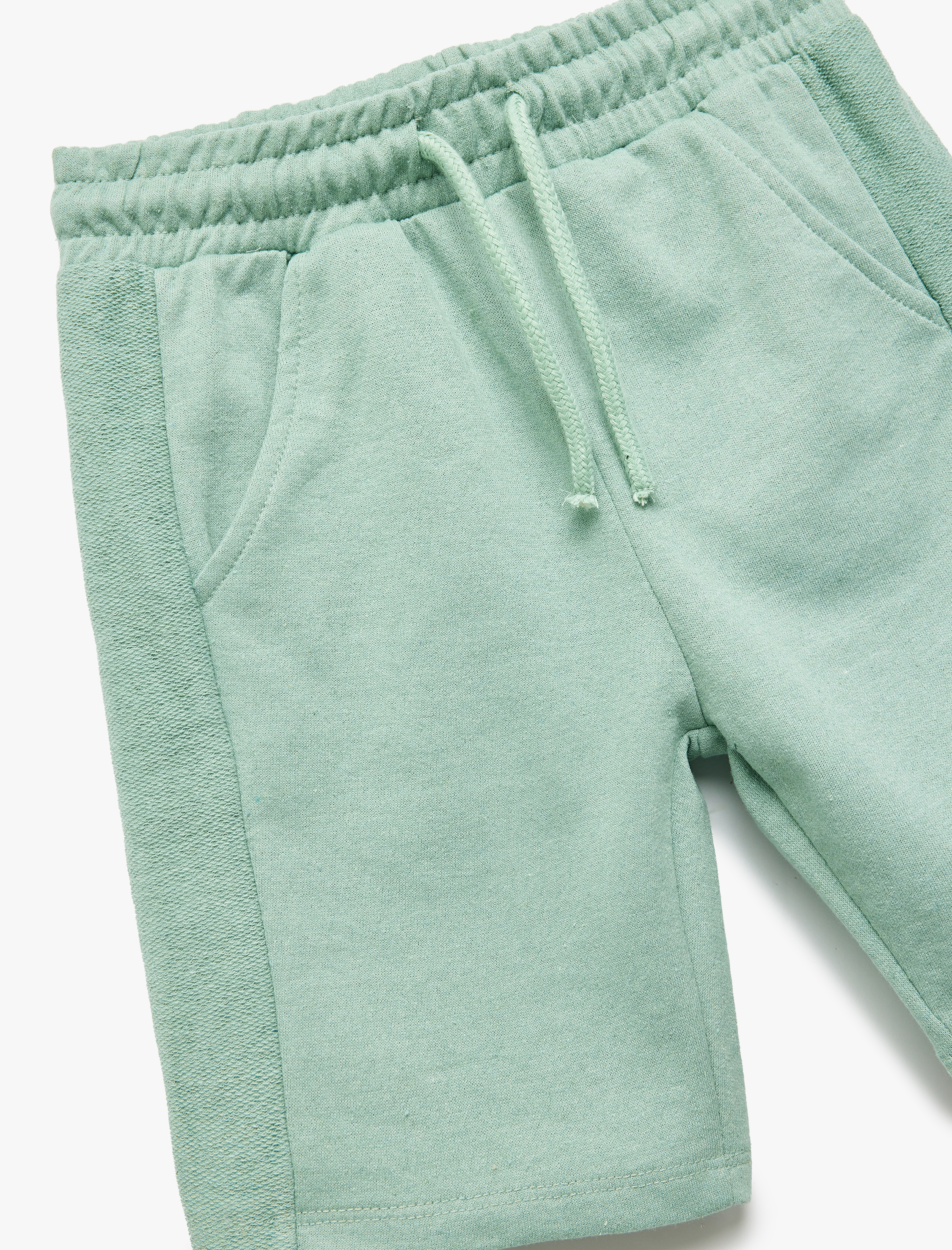  Erkek Çocuk Basic Şort Beli Bağlamalı Cepli