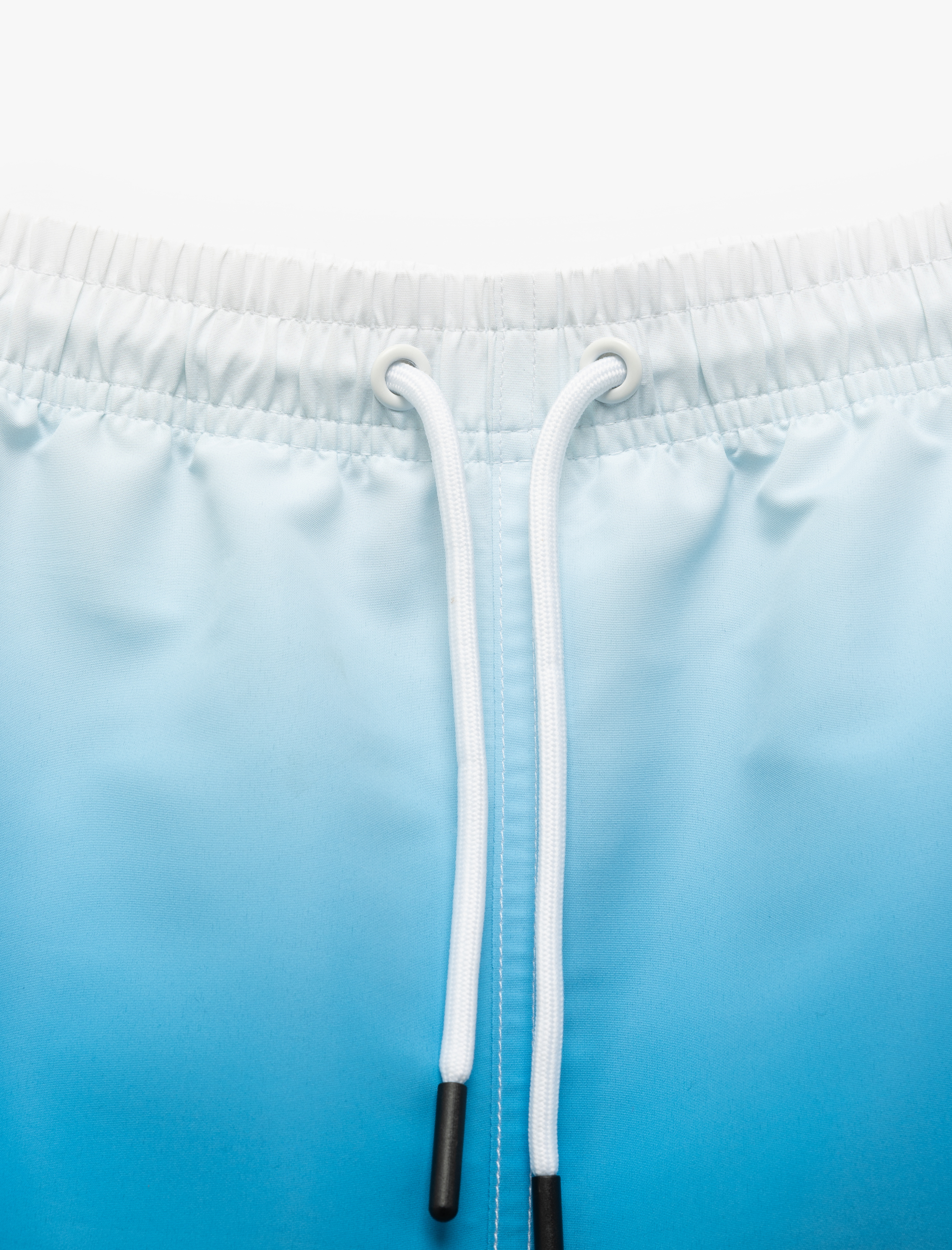   Oversize Desenli Cepli Beli Bağcıklı Deniz Şortu