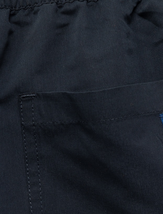 Şerit Detaylı Beli Bağcıklı Oversize Deniz Şortu_8