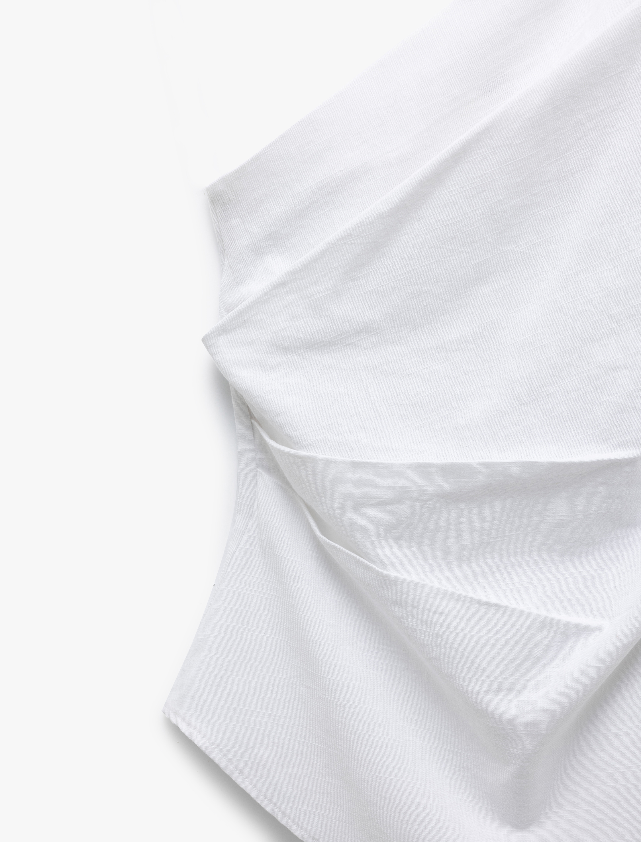   Pamuklu Drape Detaylı Asimetrik Tek Omuz Bluz