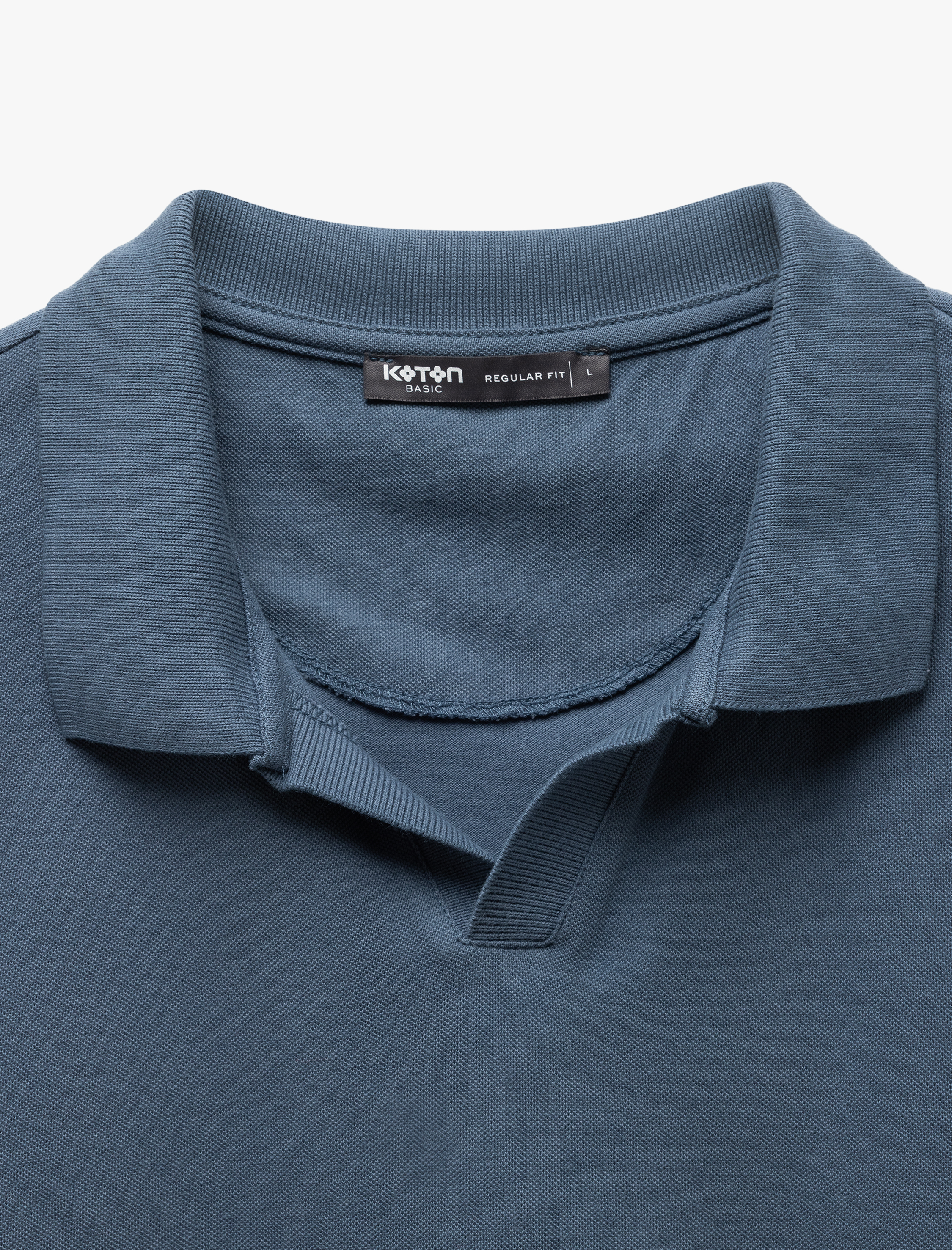   Pamuklu Pike Kumaş Kısa Kollu Regular Fit V Yaka Polo Tişört