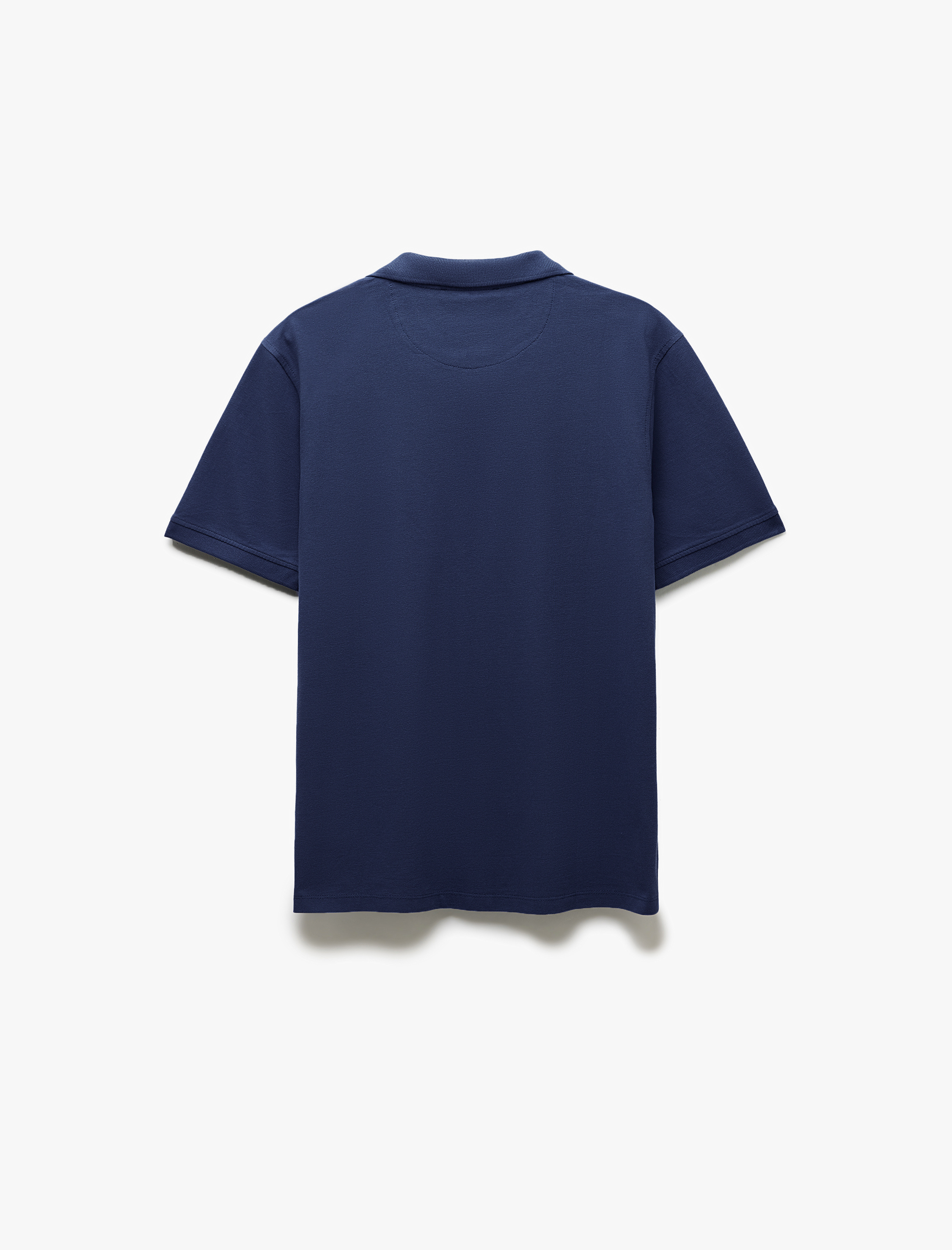 Pamuklu Pike Kumaş Kısa Kollu Regular Fit V Yaka Polo Tişört