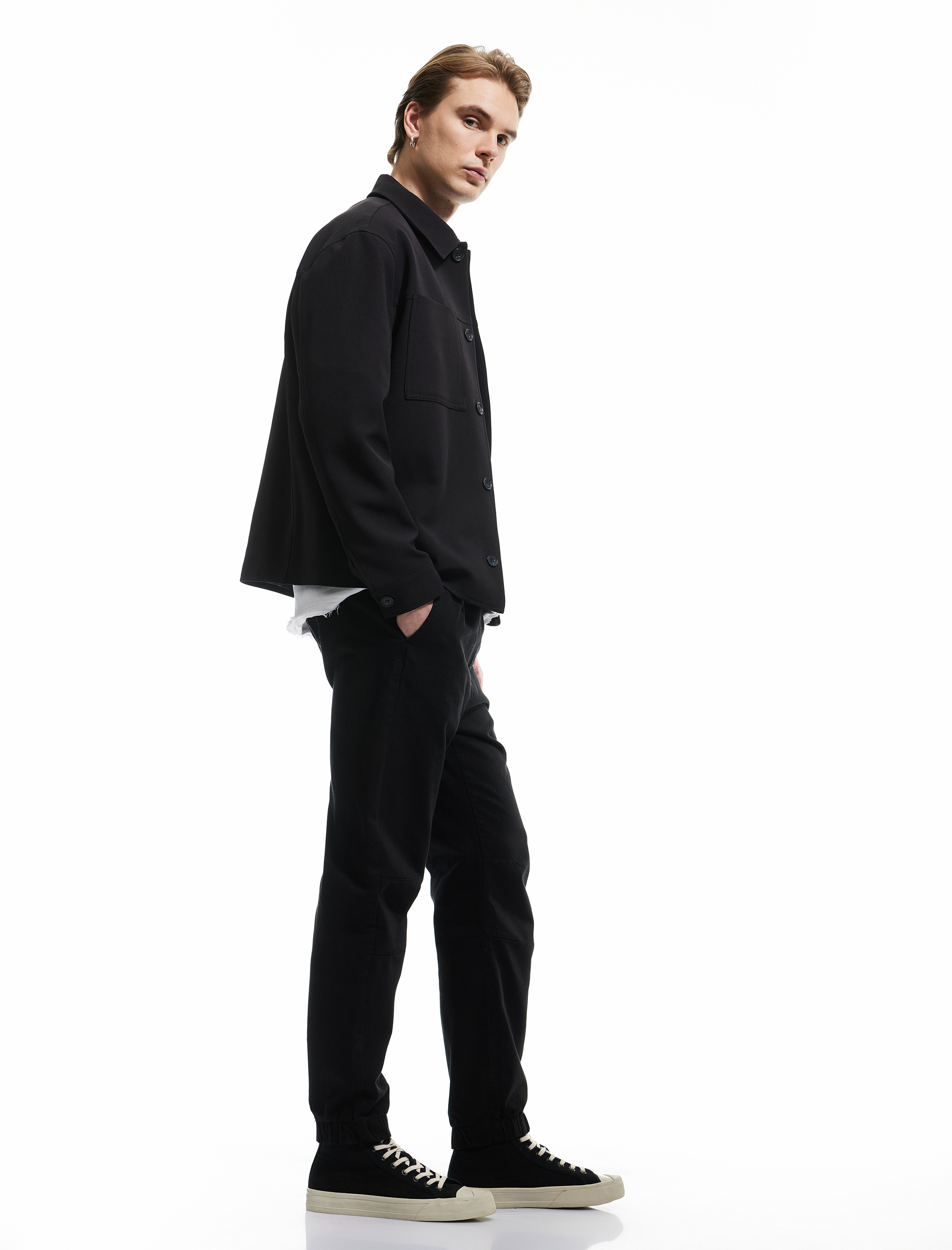   Beli Bağcıklı Chino Cepli Pamuklu Jogger Pantolon