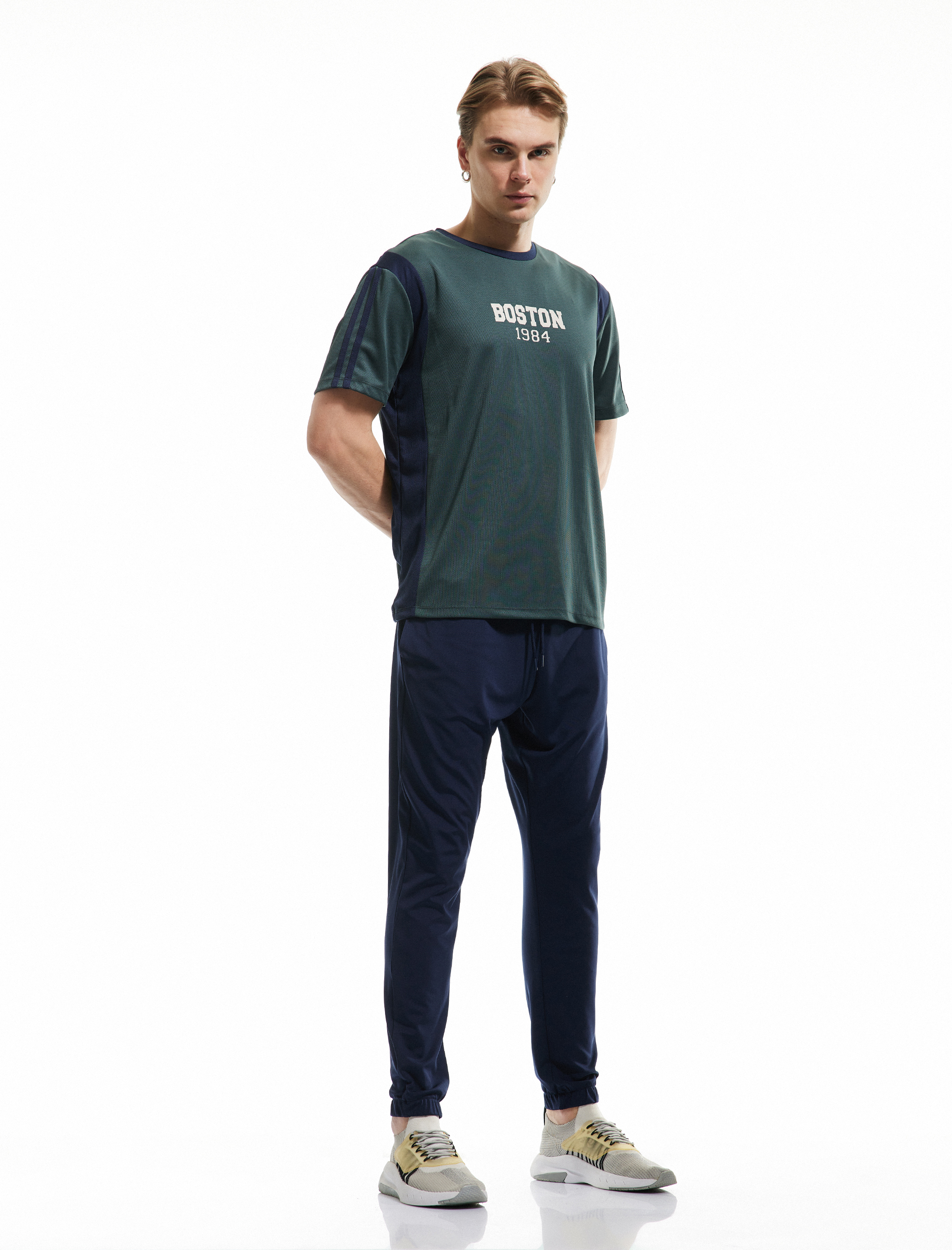 Koton Erkek Beli Bağcıklı Lastikli Paça Cep Detaylı Jogger Spor Eşofman Altı -1