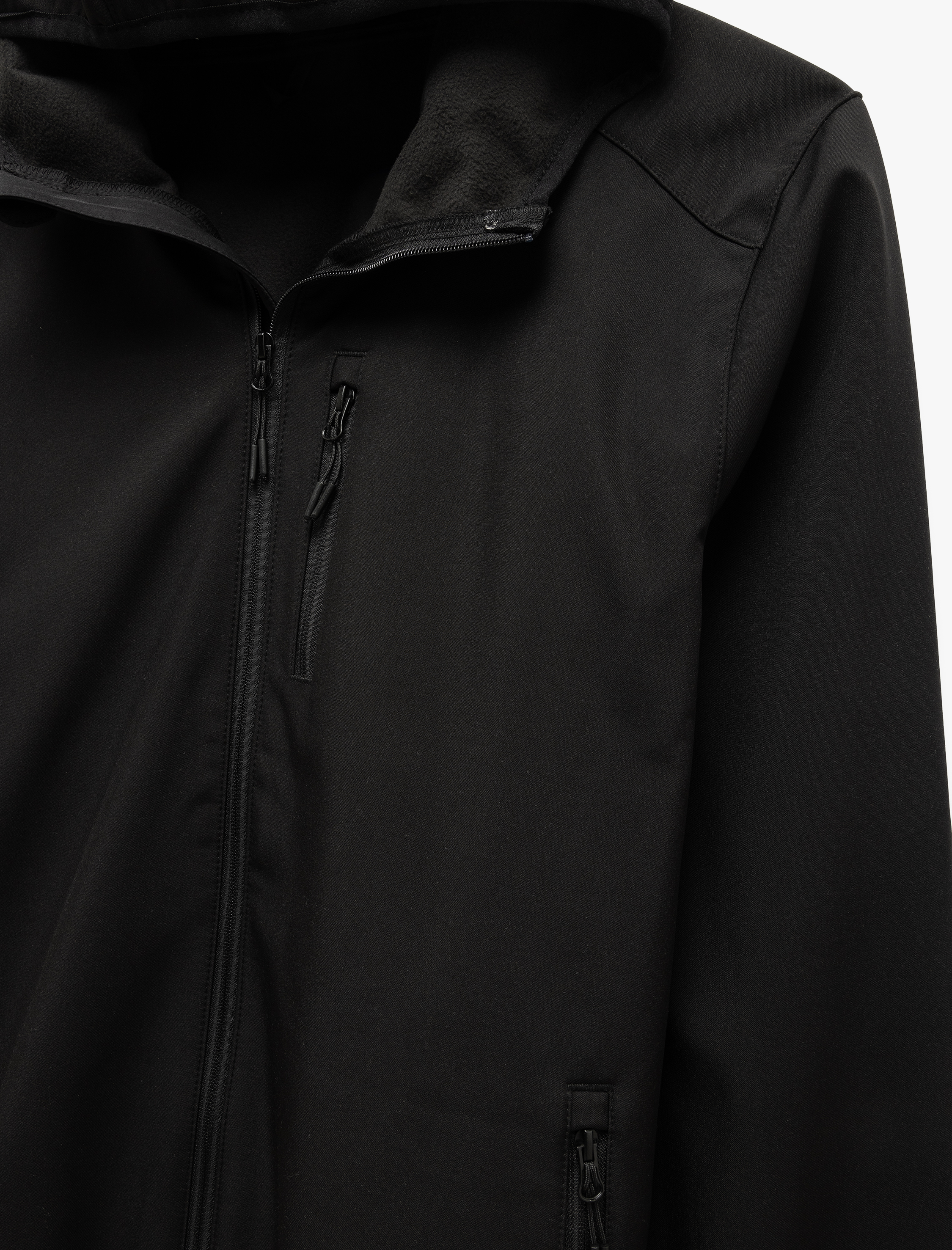   Fermuarlı Cepli Uzun Kollu Slim Fit Kapşonlu Mevsimlik Ceket