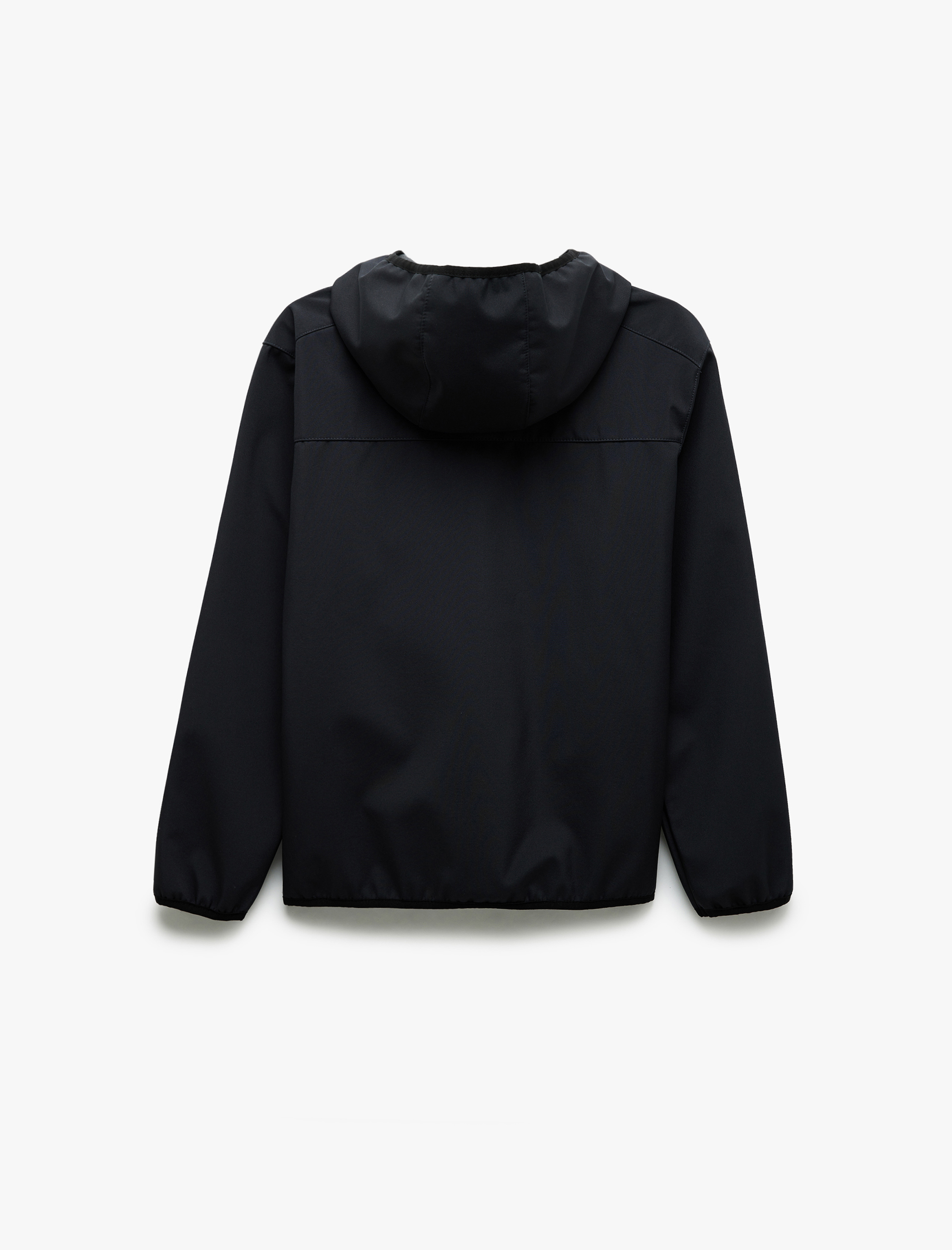   Fermuarlı Cepli Uzun Kollu Slim Fit Kapşonlu Mevsimlik Ceket