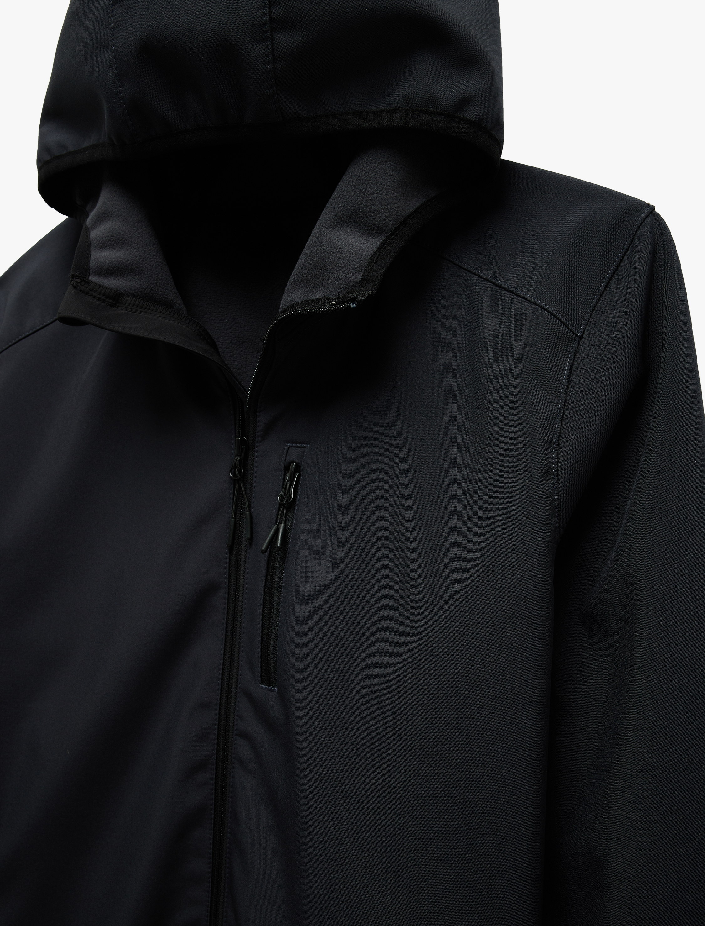   Fermuarlı Cepli Uzun Kollu Slim Fit Kapşonlu Mevsimlik Ceket