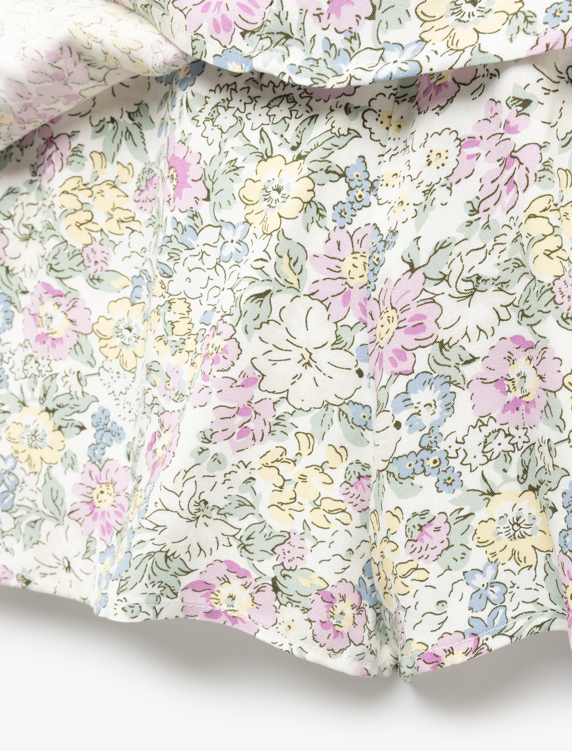   Çiçekli Viskon Volanlı Mini Şort Etek