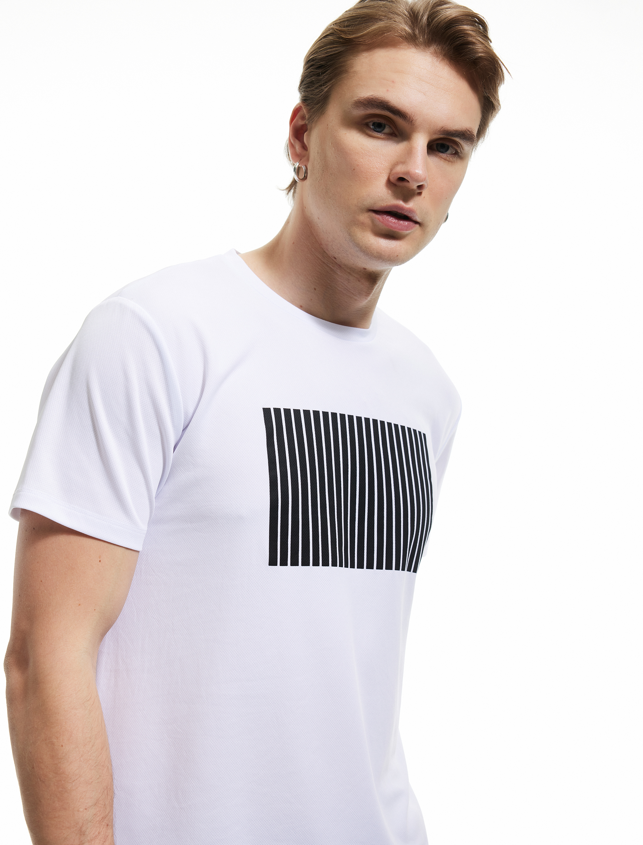   Baskılı Regular Fit Bisiklet Yaka Kısa Kollu Spor Tişört