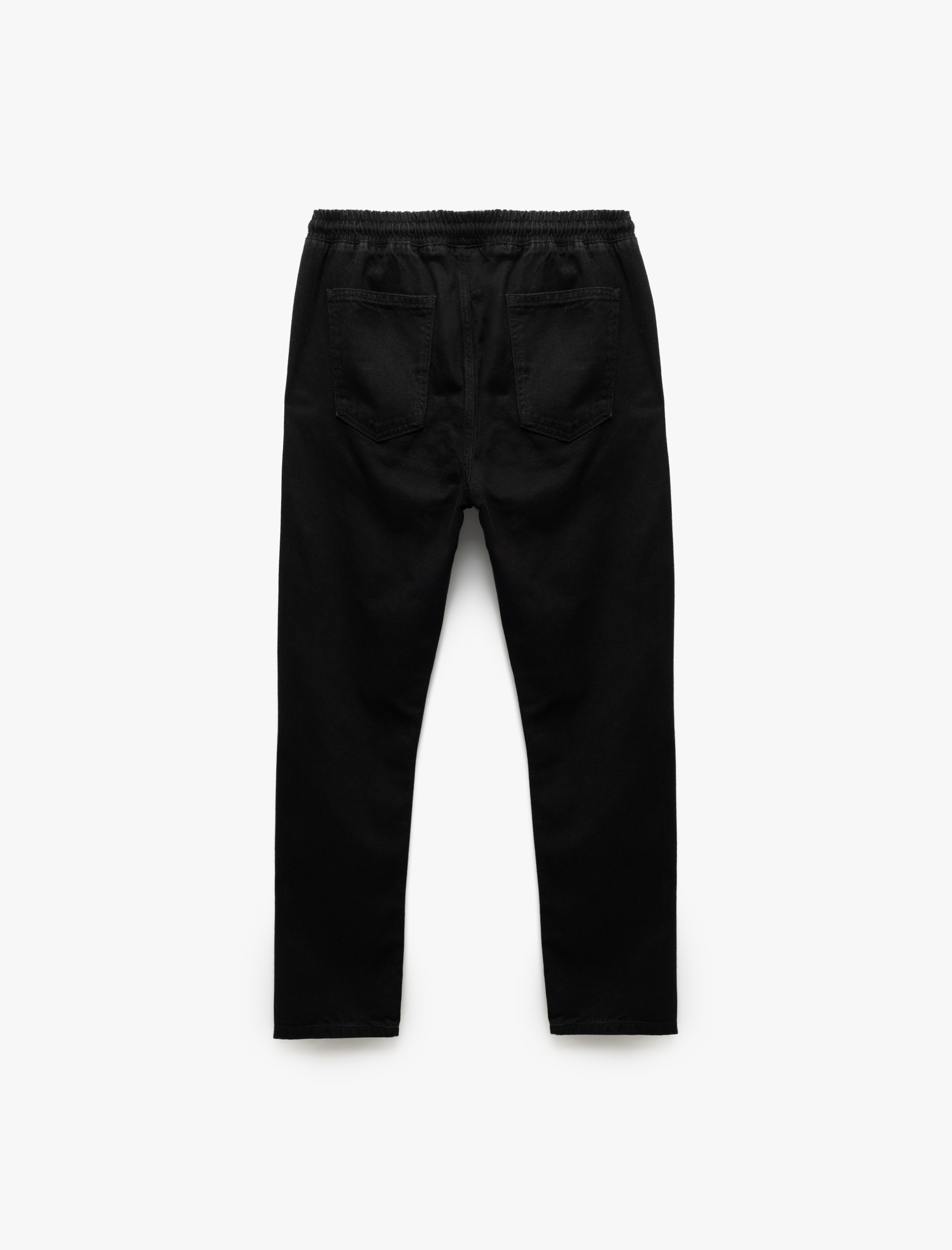   Beli Bağcıklı Cepli Bol Kalıp Jean Pantolon