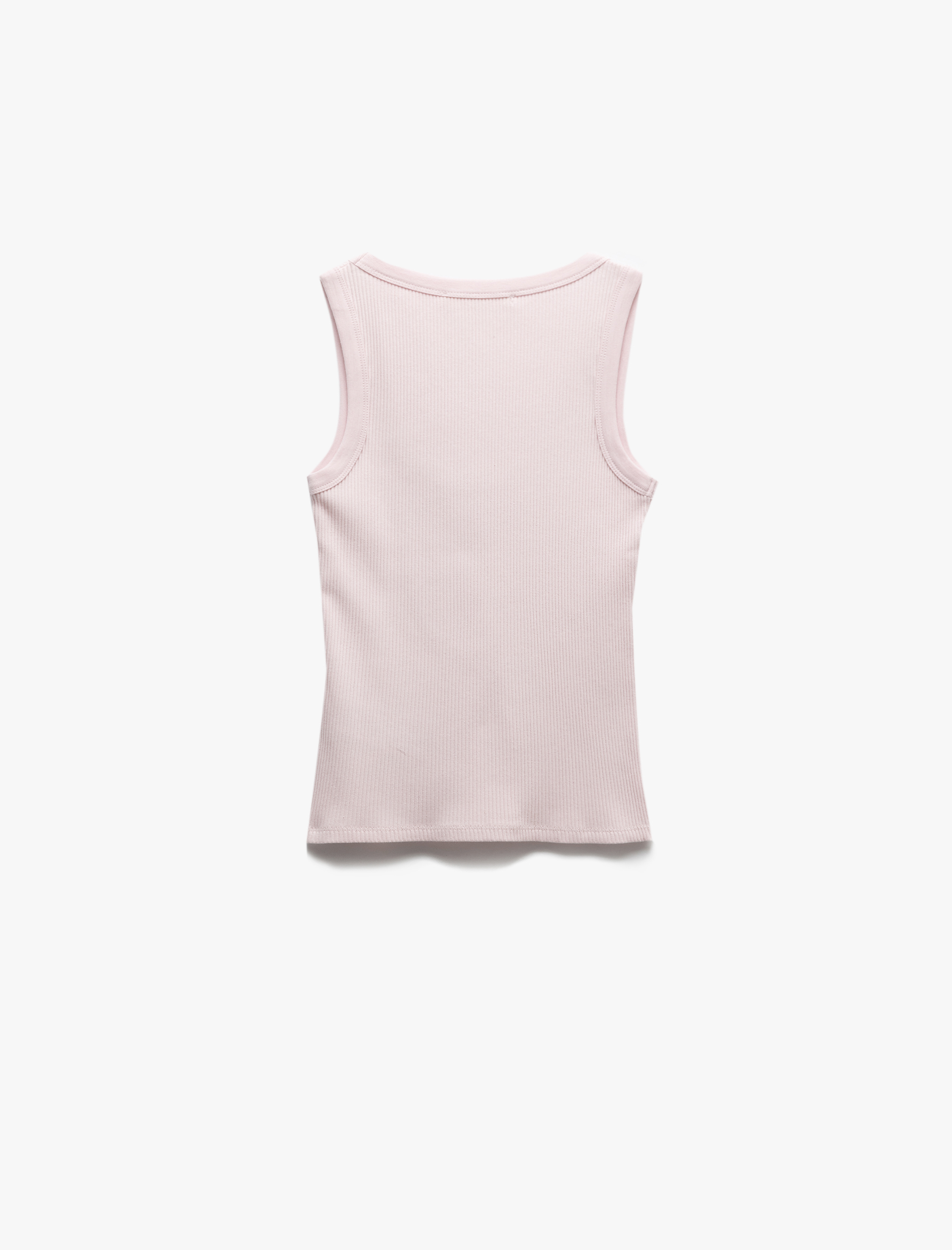   Slim Fit Kolsuz U Yaka Kadın Fitilli Atlet