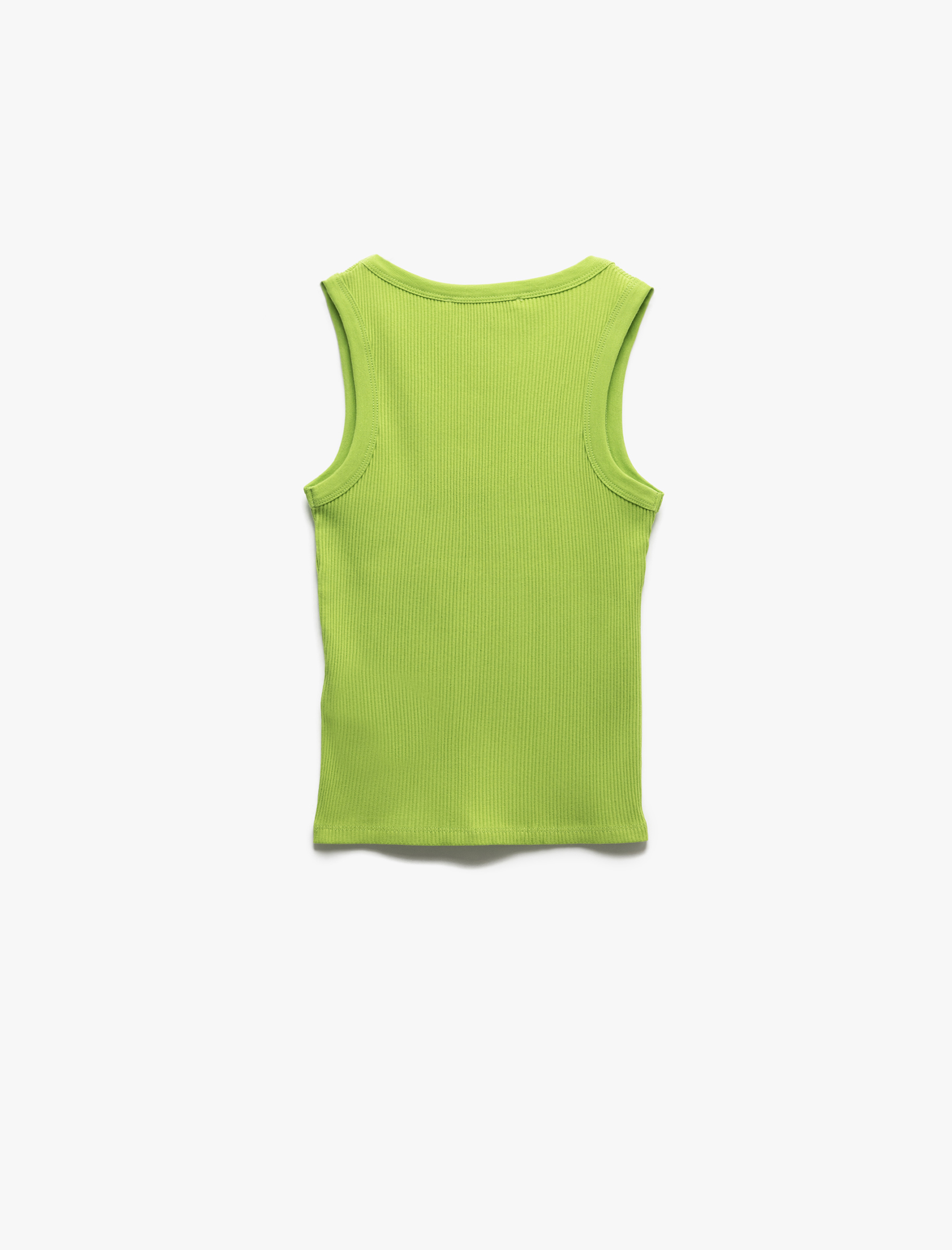   Slim Fit Kolsuz U Yaka Kadın Fitilli Atlet