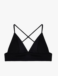 Arkası Çapraz Askılı Bağlama Detaylı Bralet Bikini Üstü