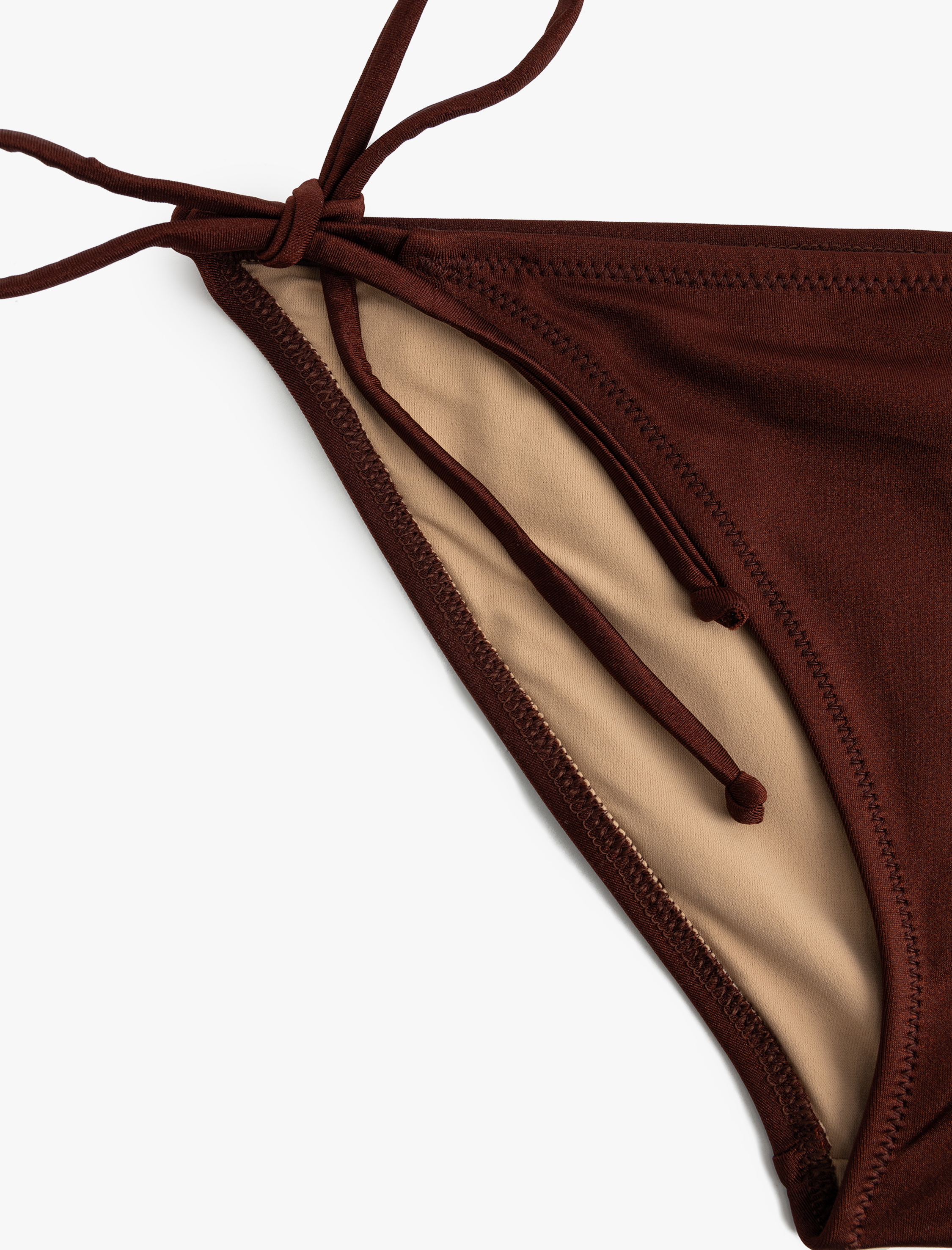   Parlak Yanları Bağlamalı İpli Bikini Altı